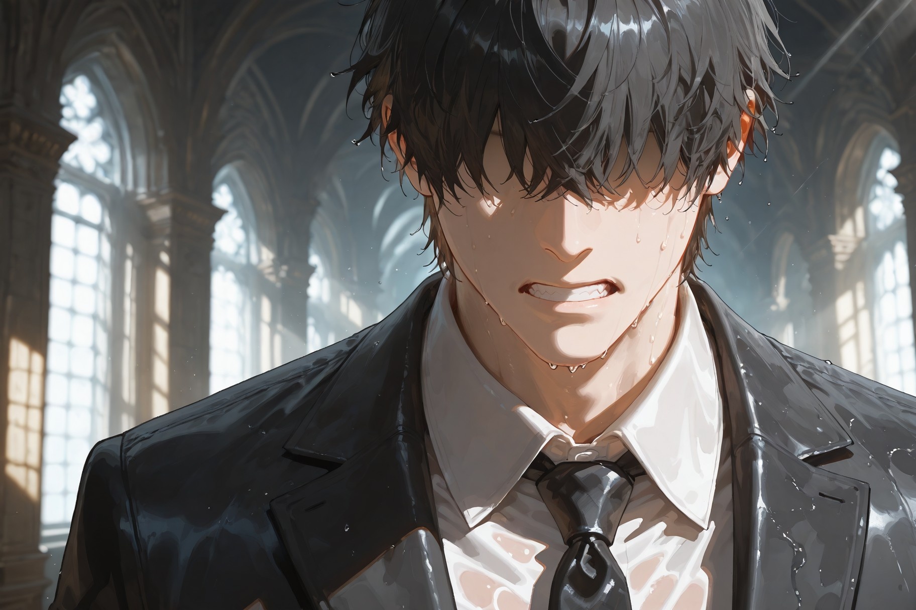 AI生成アニメ少女 - Fate·stay night アルトリア・ペンドラゴン：ボディスーツベッドショット白虎 492P