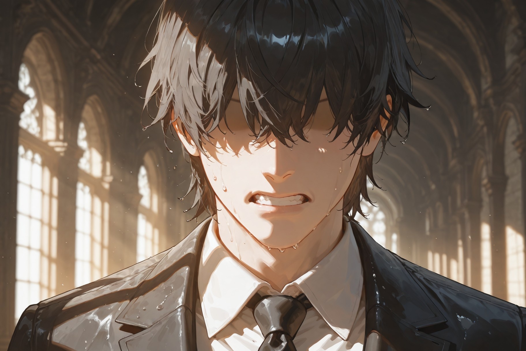 AI生成アニメ少女 - Fate·stay night アルトリア・ペンドラゴン：ボディスーツベッドショット白虎 492P