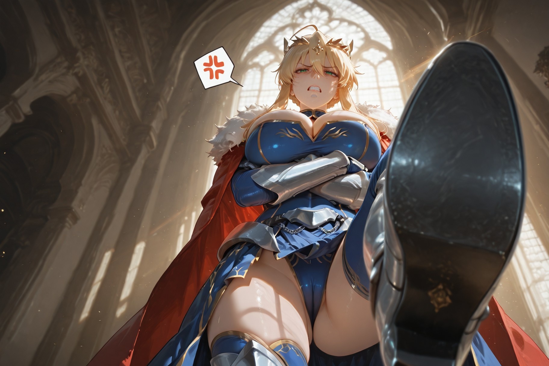 AI สร้างอนิเมะสาว - Fate·stay night อัลโตรเลีย เพนเดรากอน: ชุดรัดรูปบนเตียงเสือขาว 492P