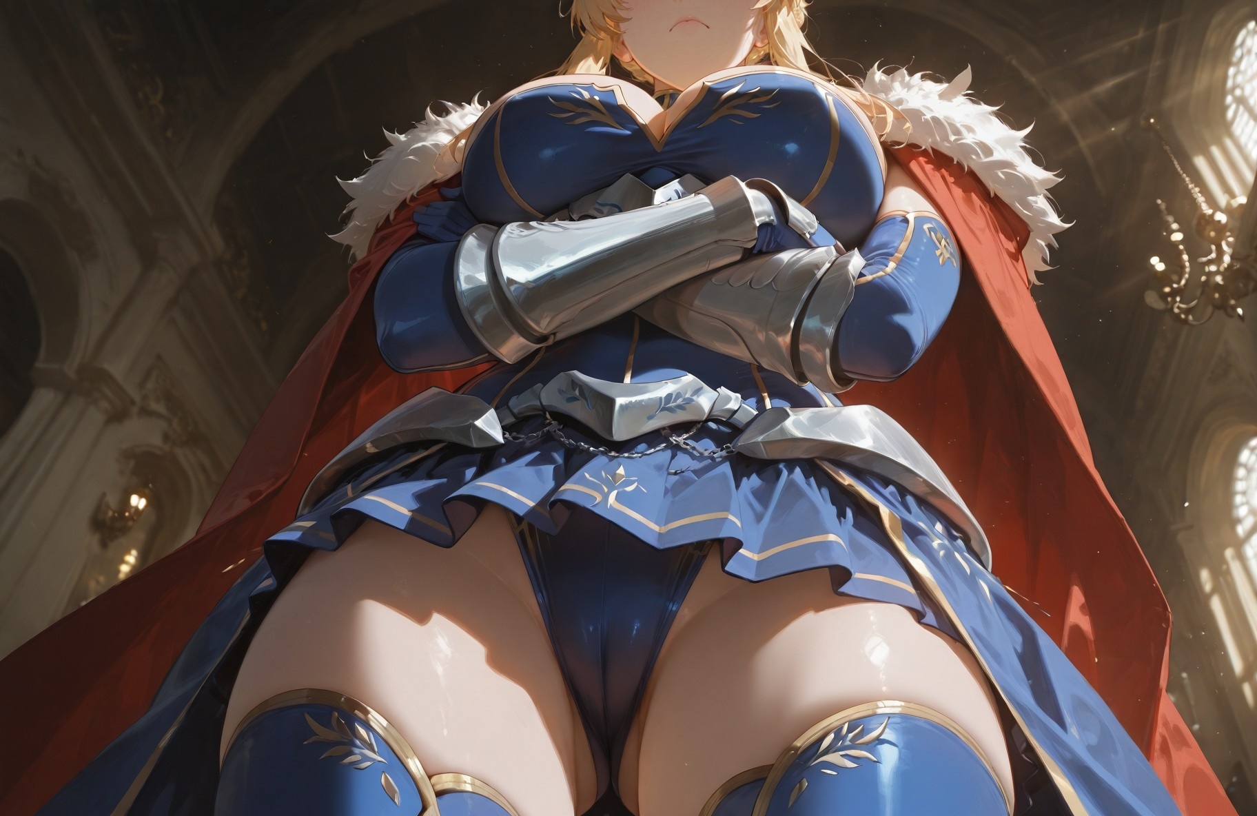 AI สร้างอนิเมะสาว - Fate·stay night อัลโตรเลีย เพนเดรากอน: ชุดรัดรูปบนเตียงเสือขาว 492P