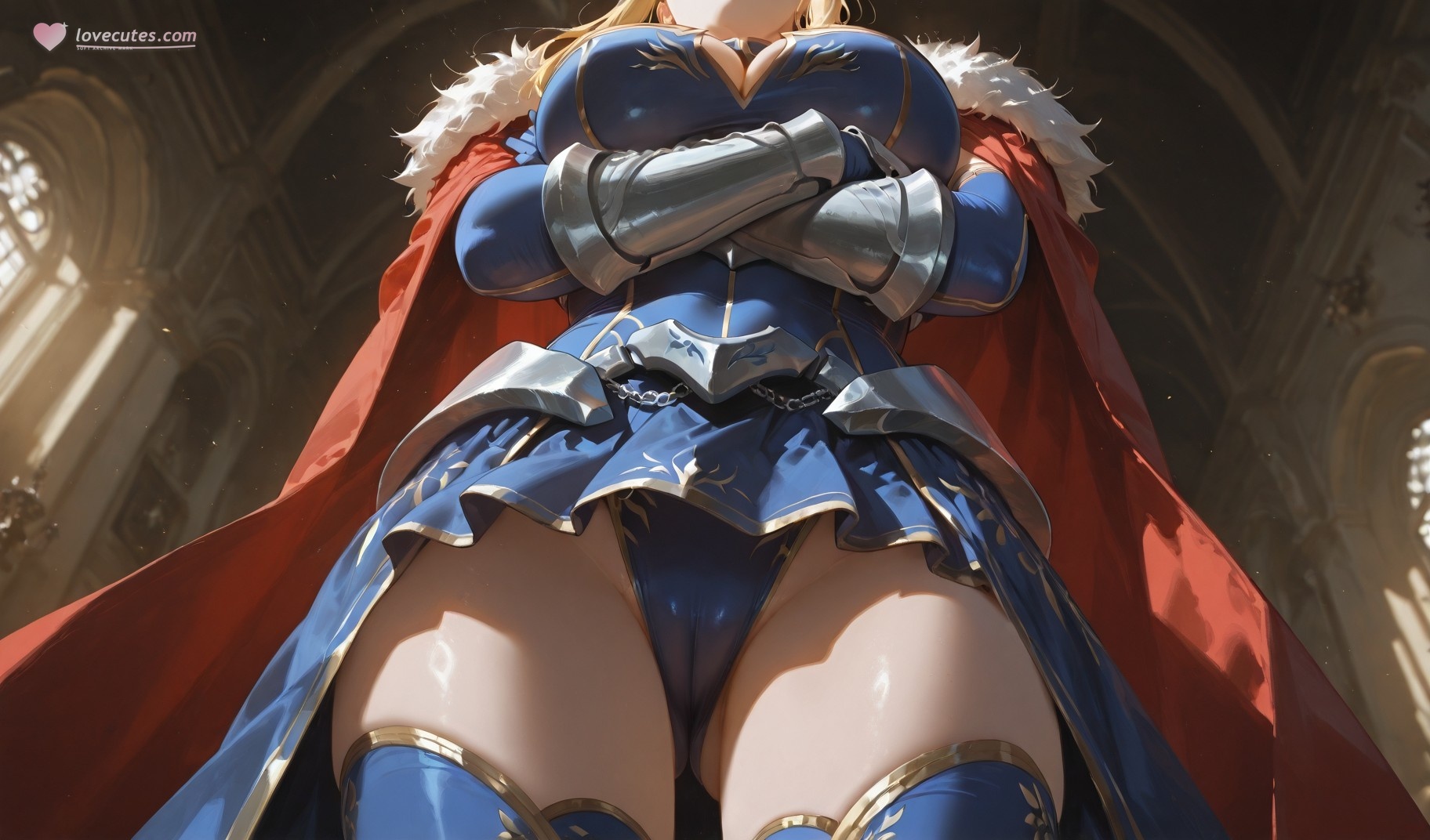 AI สร้างอนิเมะสาว - Fate·stay night อัลโตรเลีย เพนเดรากอน: ชุดรัดรูปบนเตียงเสือขาว 492P