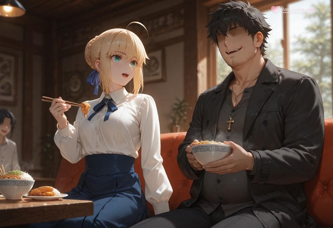 AI Generated Anime Girl - Fate·stay night 阿尔托莉雅·潘德拉贡：黑丝床拍露穴 326P