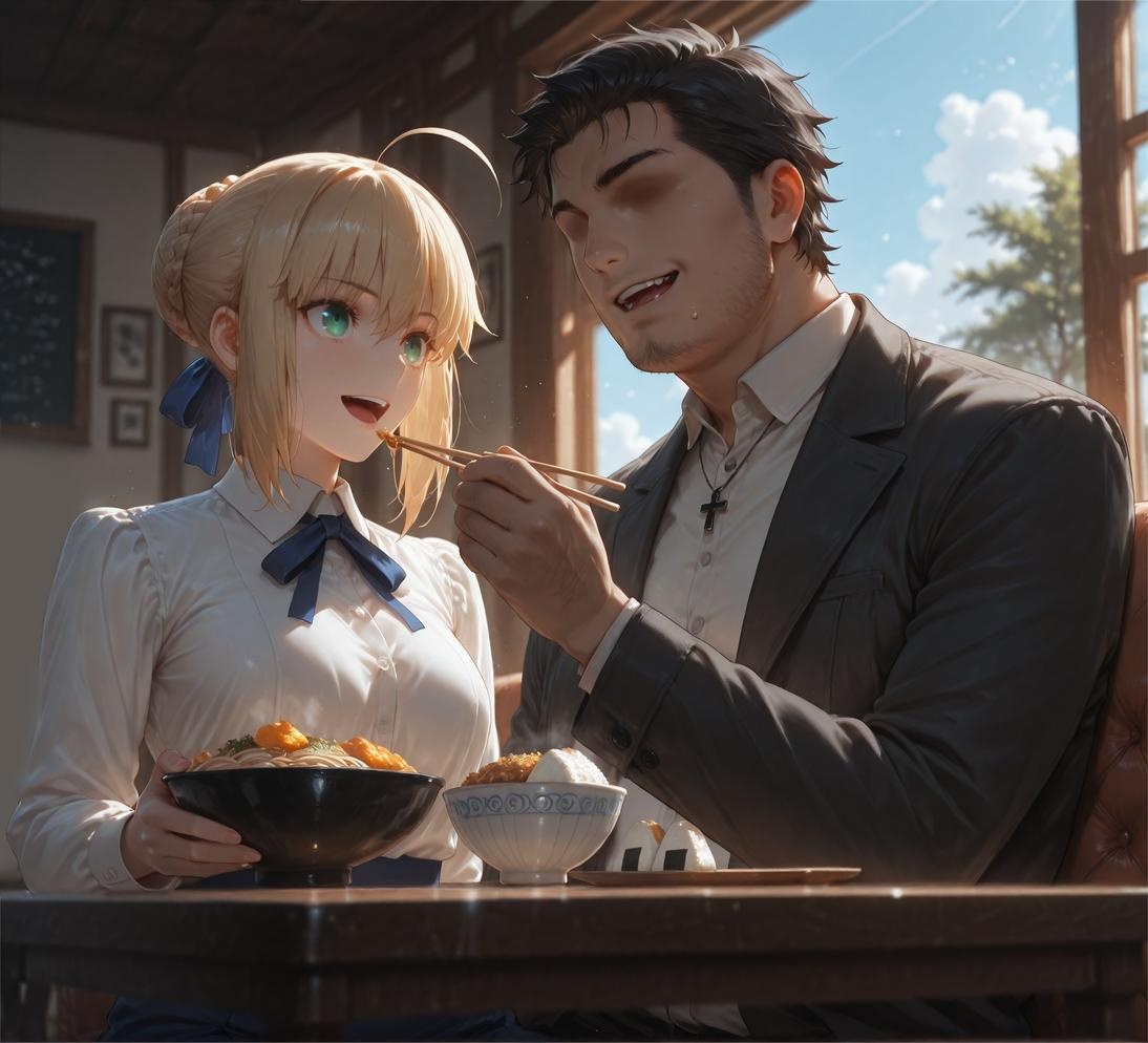 AI生成的動漫女孩 - Fate·stay night 阿爾托莉雅·潘德拉貢：黑絲床拍露穴 326P