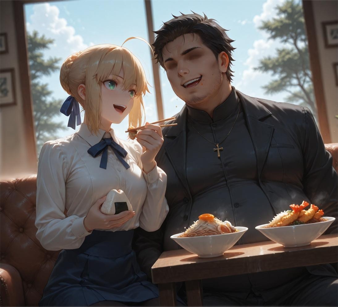 AI生成的動漫女孩 - Fate·stay night 阿爾托莉雅·潘德拉貢：黑絲床拍露穴 326P
