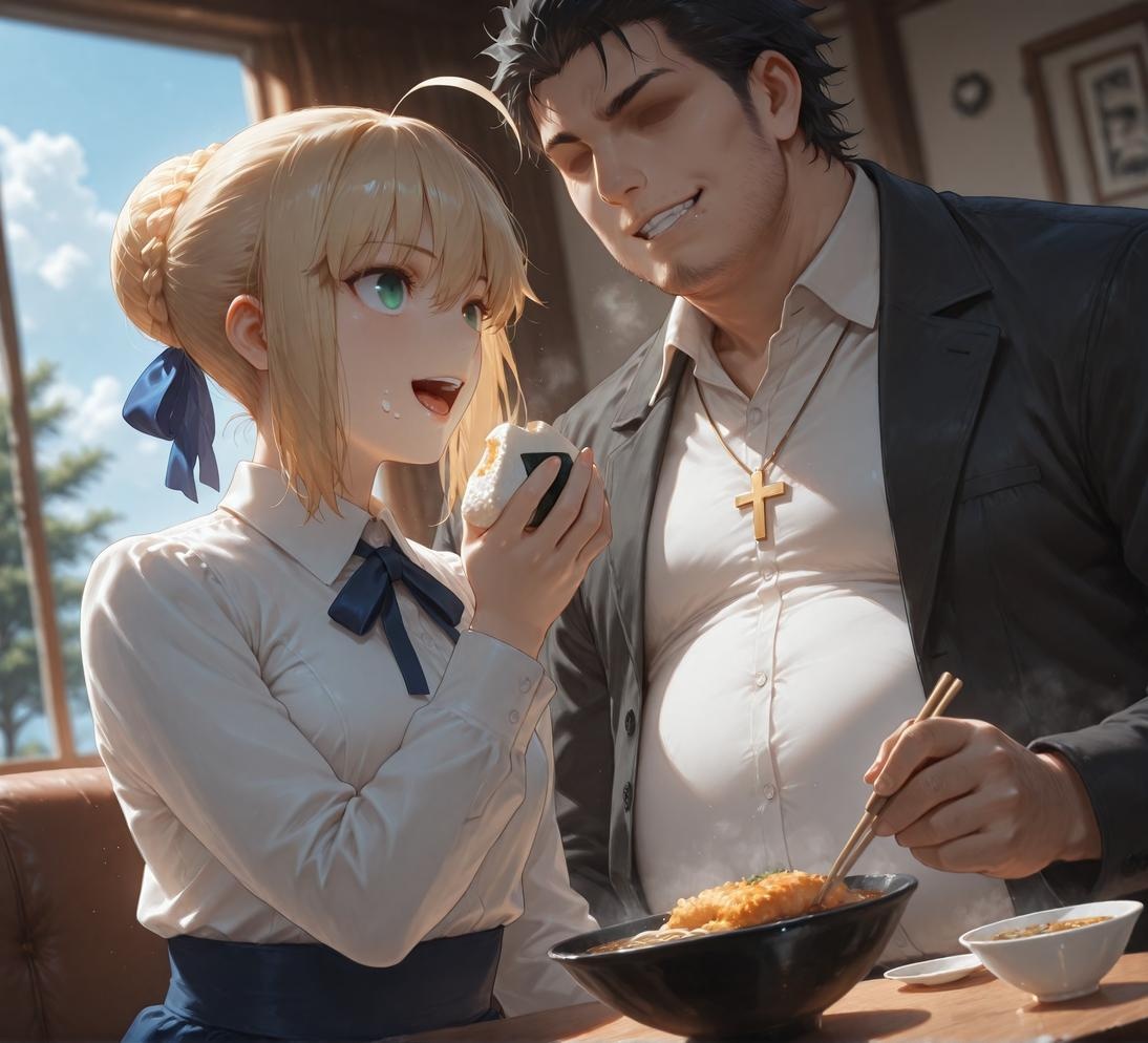AI生成的動漫女孩 - Fate·stay night 阿爾托莉雅·潘德拉貢：黑絲床拍露穴 326P