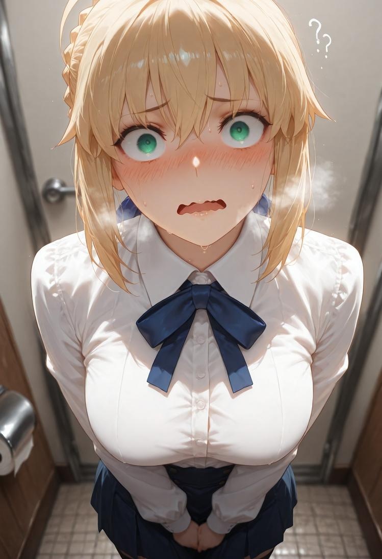 AI生成的動漫女孩 - Fate·stay night 阿爾托莉雅·潘德拉貢：黑絲床拍露穴 326P
