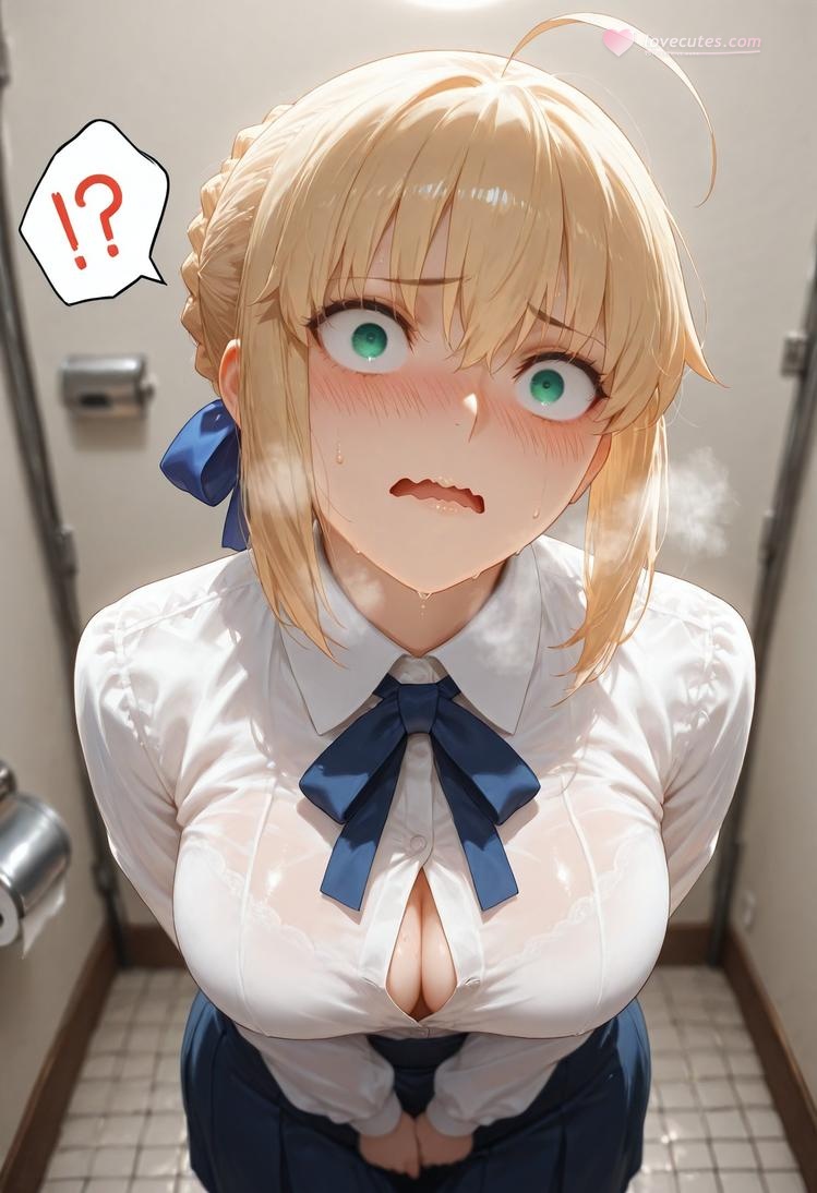 AI生成的動漫女孩 - Fate·stay night 阿爾托莉雅·潘德拉貢：黑絲床拍露穴 326P