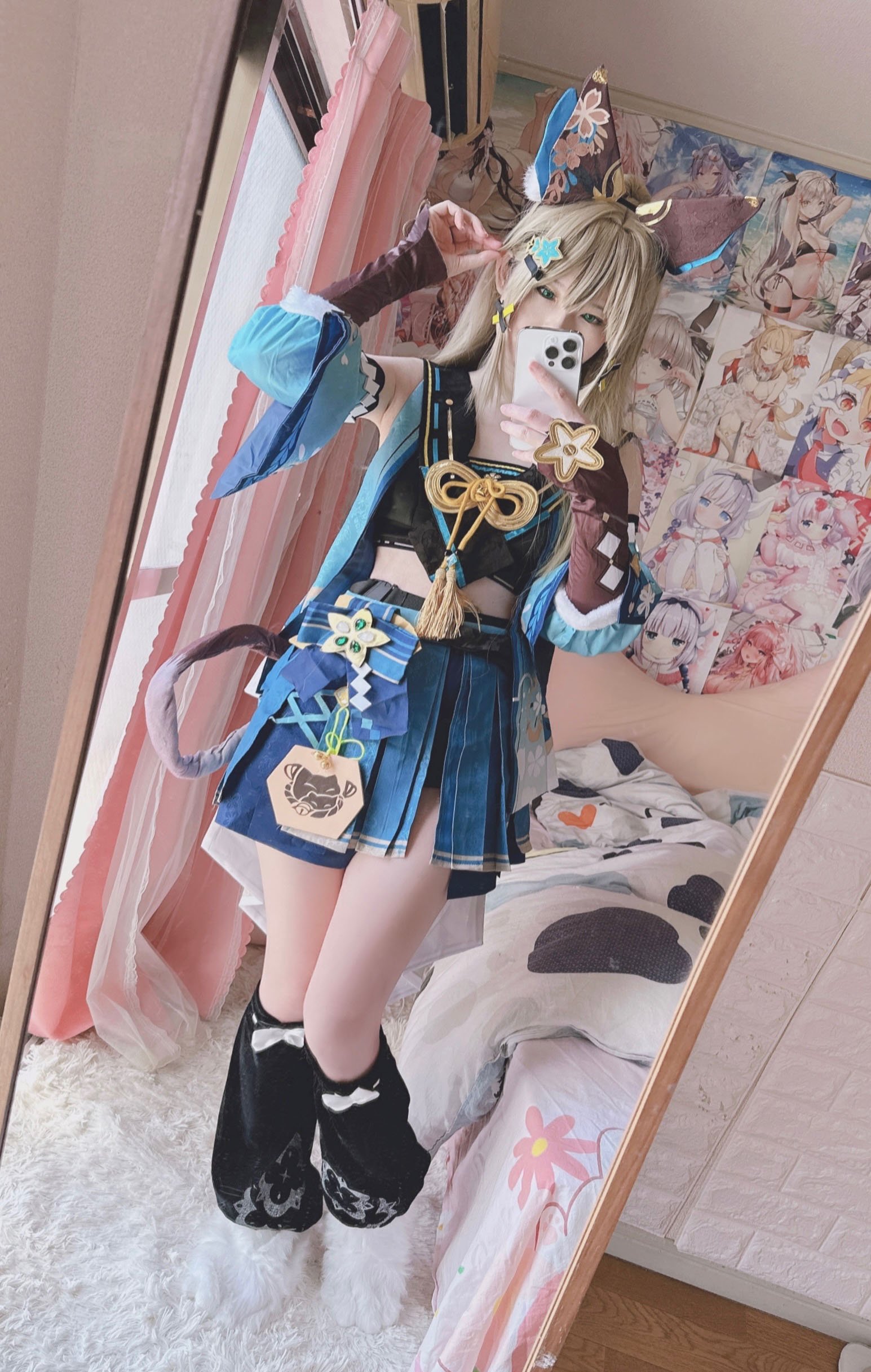 [cosplay] 习呆呆 - Genshin Impact Kirara: การคอสเพลย์ขนาดใหญ่ที่ถอดแบบพร้อมโชว์ก้นโด่งและเห็นจุดรับ 24P2V