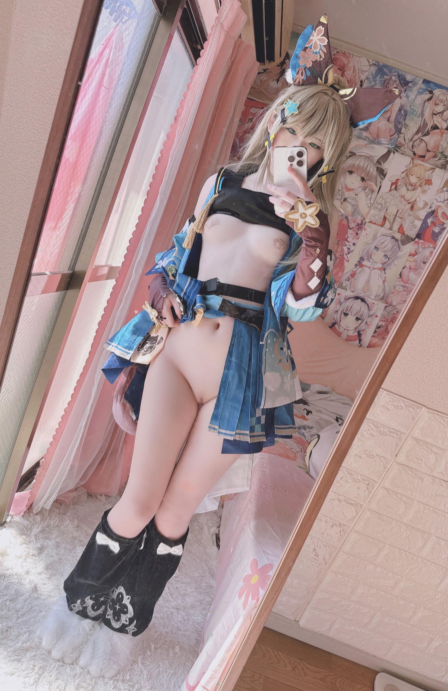 [cosplay] 习呆呆 - Genshin Impact Kirara: การคอสเพลย์ขนาดใหญ่ที่ถอดแบบพร้อมโชว์ก้นโด่งและเห็นจุดรับ 24P2V