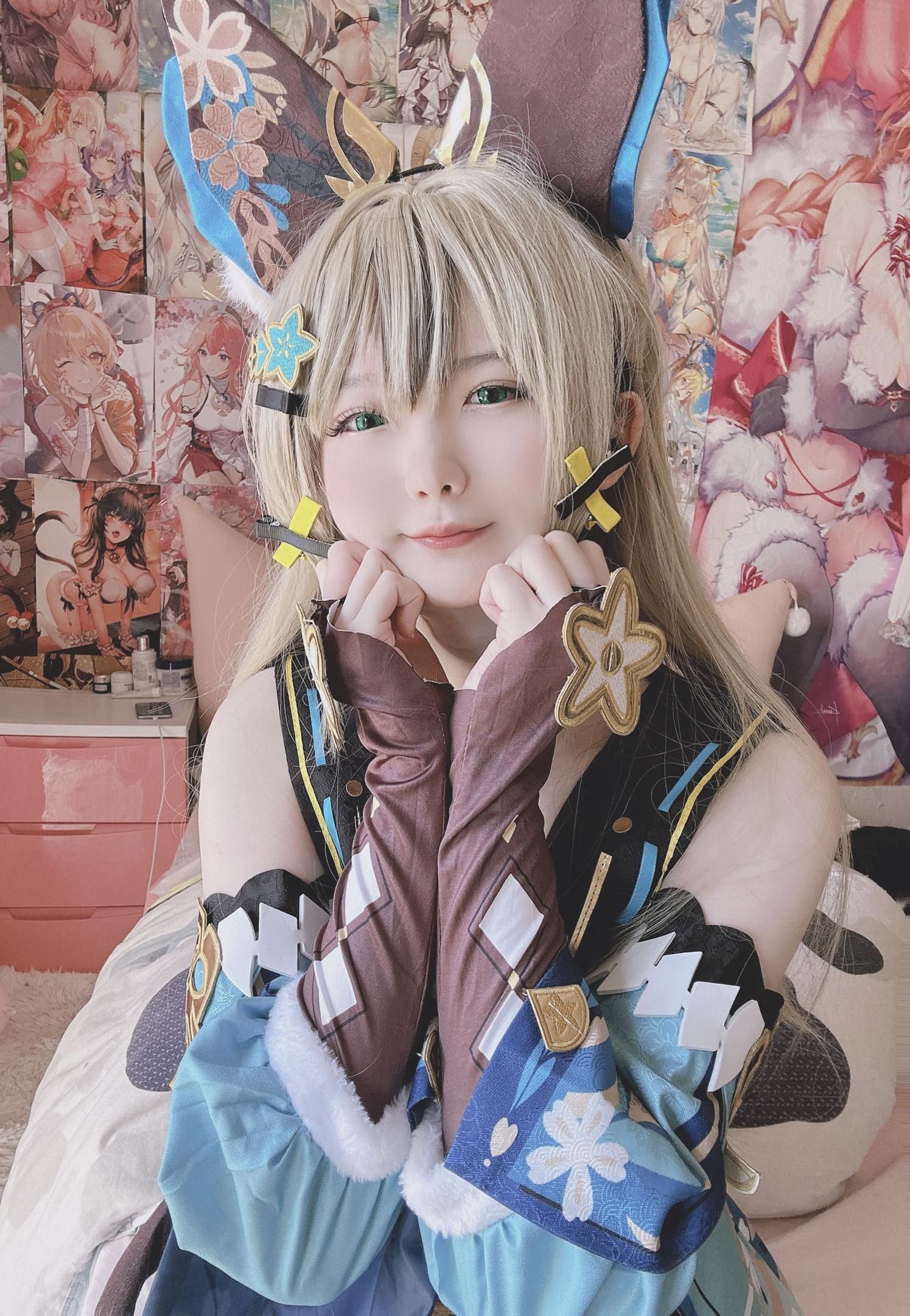 [cosplay] 习呆呆 - Genshin Impact Kirara: การคอสเพลย์ขนาดใหญ่ที่ถอดแบบพร้อมโชว์ก้นโด่งและเห็นจุดรับ 24P2V