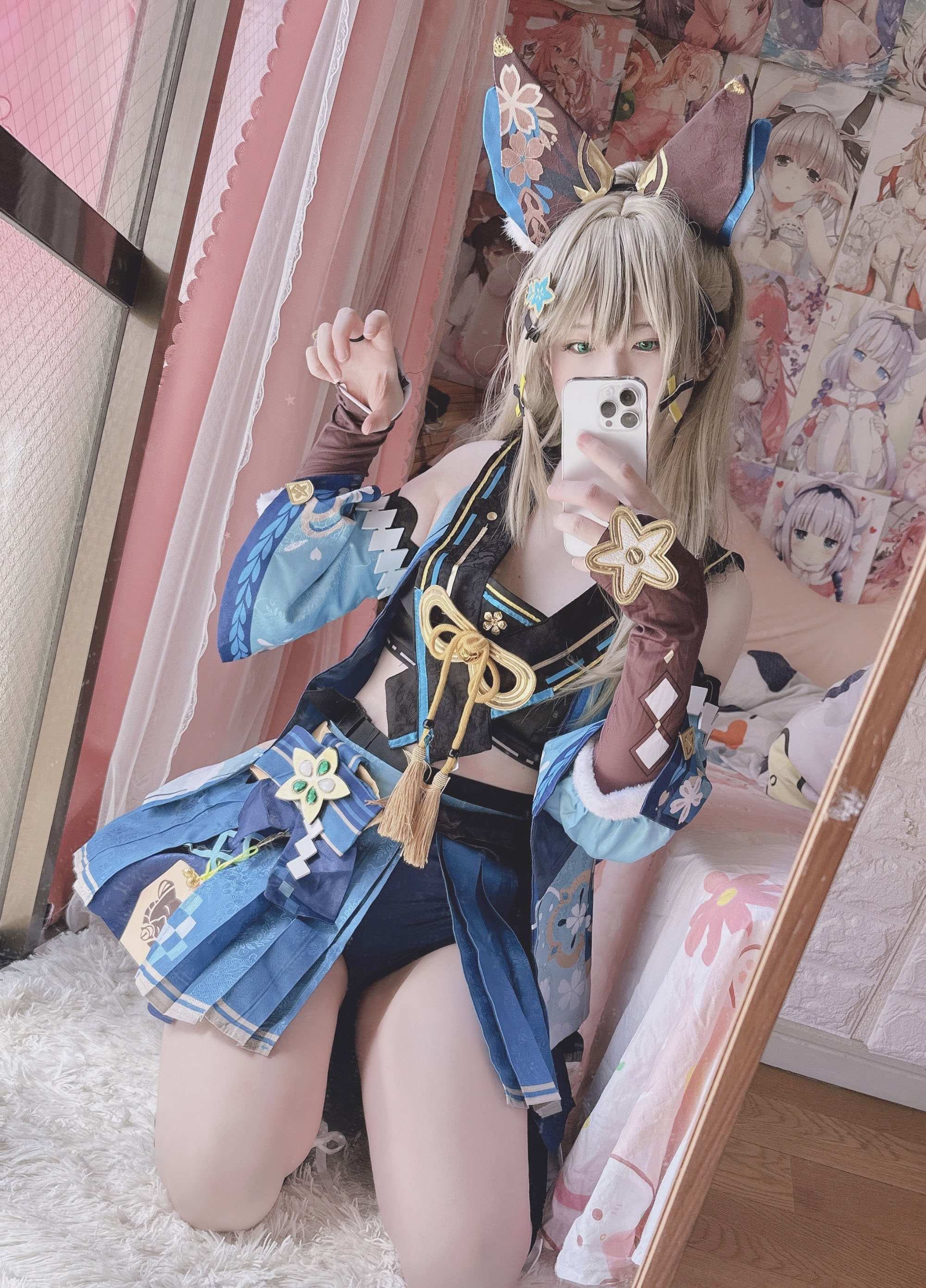 [cosplay] 习呆呆 - Genshin Impact Kirara: การคอสเพลย์ขนาดใหญ่ที่ถอดแบบพร้อมโชว์ก้นโด่งและเห็นจุดรับ 24P2V