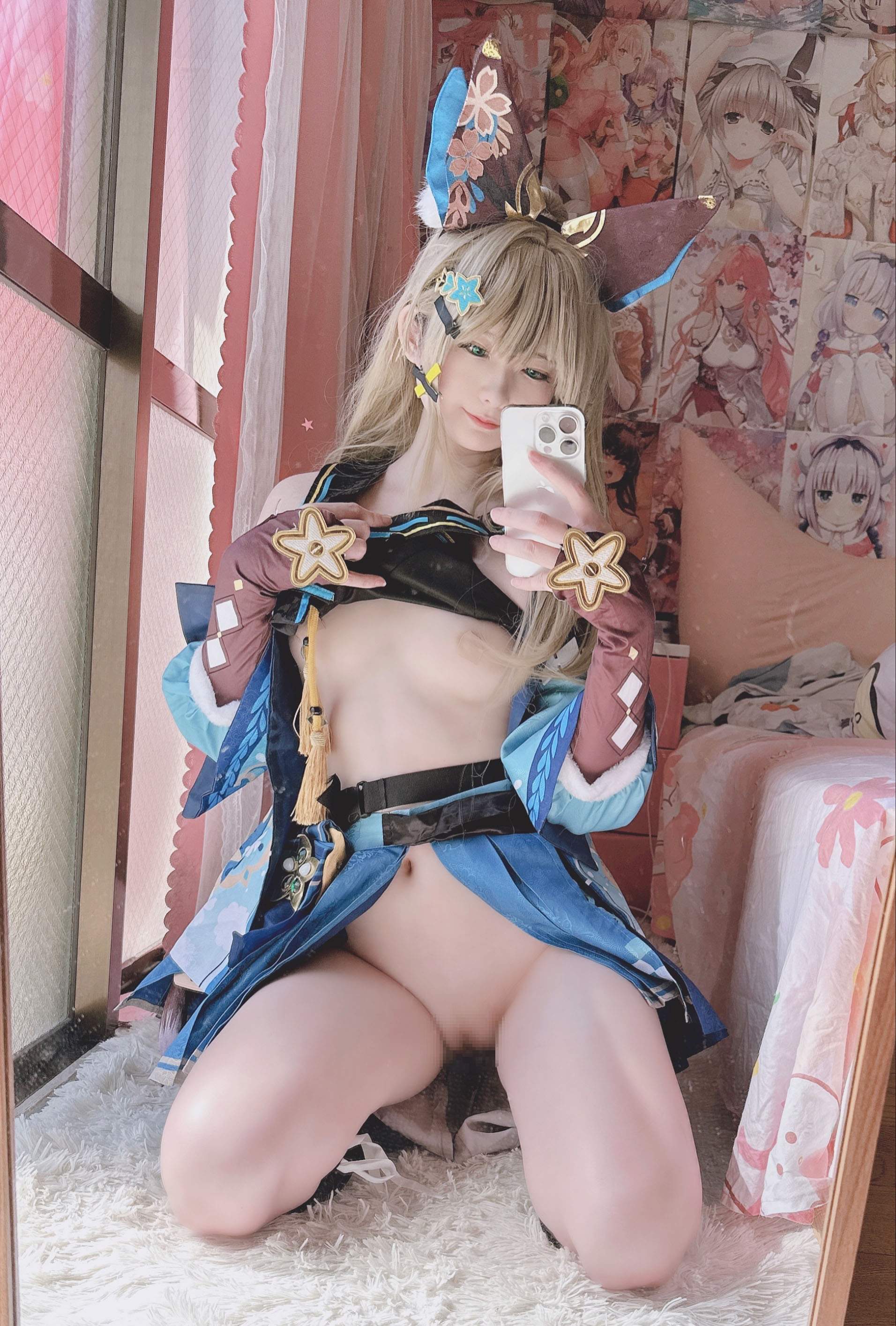 [cosplay] 习呆呆 - Genshin Impact Kirara: การคอสเพลย์ขนาดใหญ่ที่ถอดแบบพร้อมโชว์ก้นโด่งและเห็นจุดรับ 24P2V