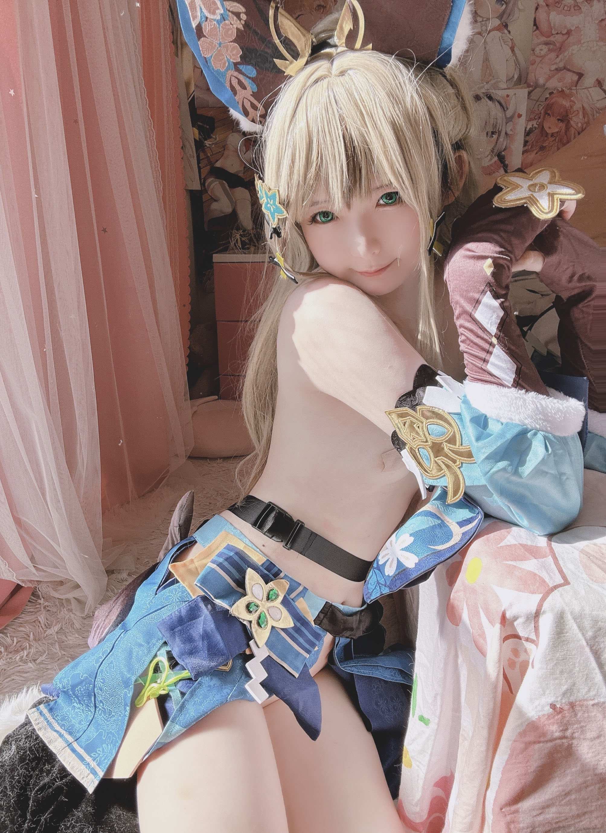 [cosplay] 习呆呆 - Genshin Impact Kirara: การคอสเพลย์ขนาดใหญ่ที่ถอดแบบพร้อมโชว์ก้นโด่งและเห็นจุดรับ 24P2V