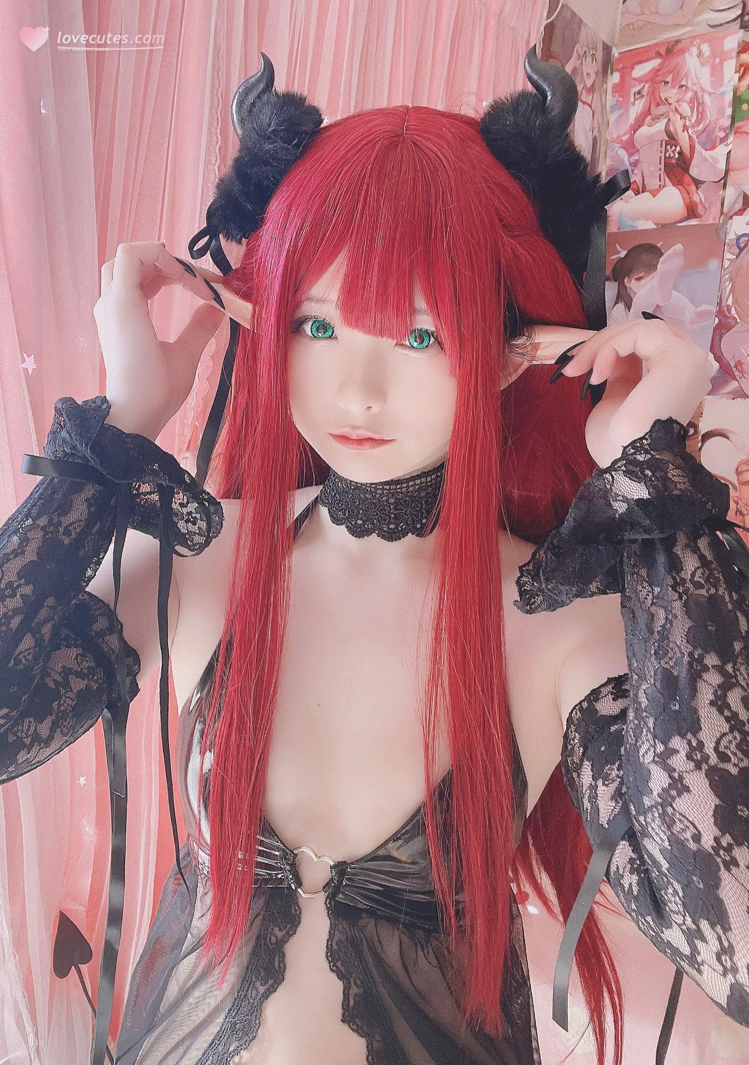 [cosplay] 习呆呆 - 喜多川海梦小恶魔：黑丝露点大尺度还原 18P1V
