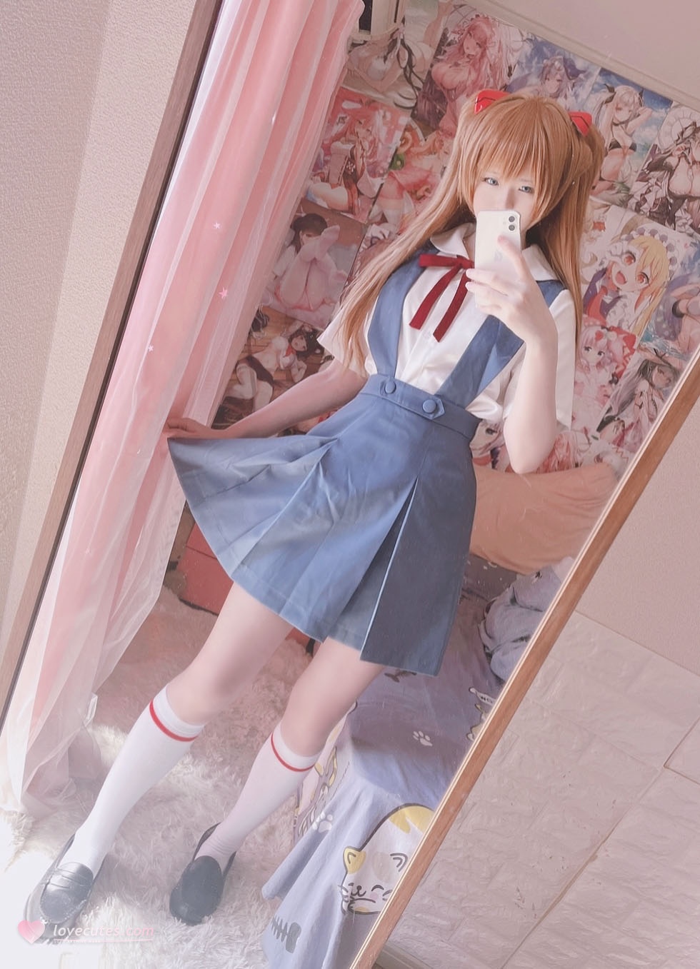 [cosplay] 习呆呆 - EVA อาสึกะ: ชุดนักเรียนเปิดจุดเสี่ยง อ้างอิงแบบจัดเต็ม 16P1V