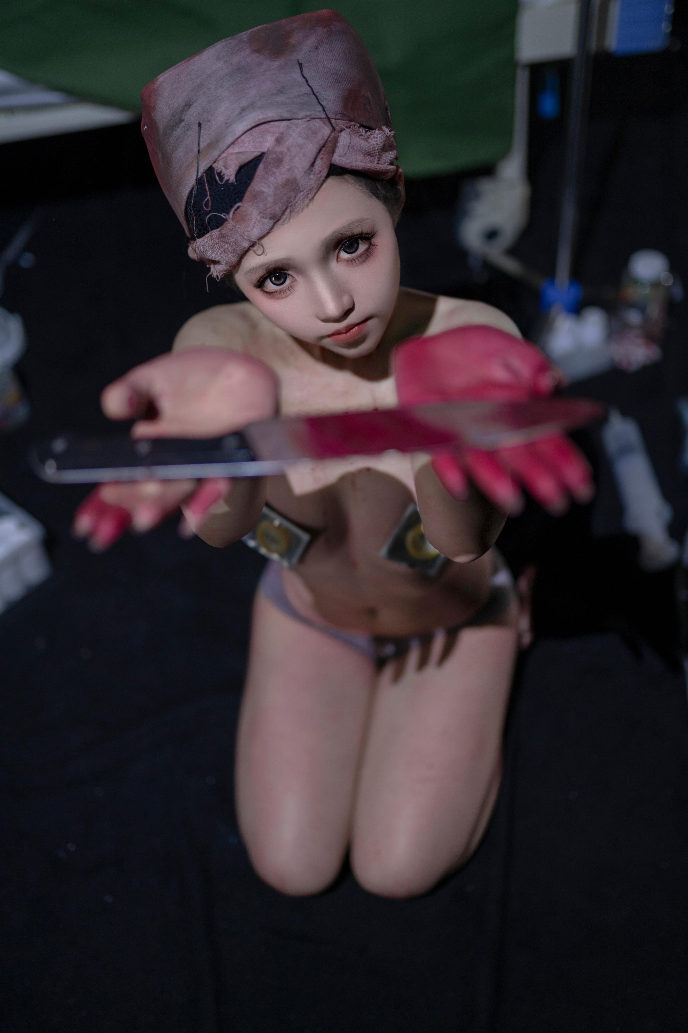 [cosplay] Bangni邦尼 - 寂静岭护士：ชุดพยาบาลห้องผู้ป่วยสยองขวัญ โชว์เนื้อหนังมาก 90P4V