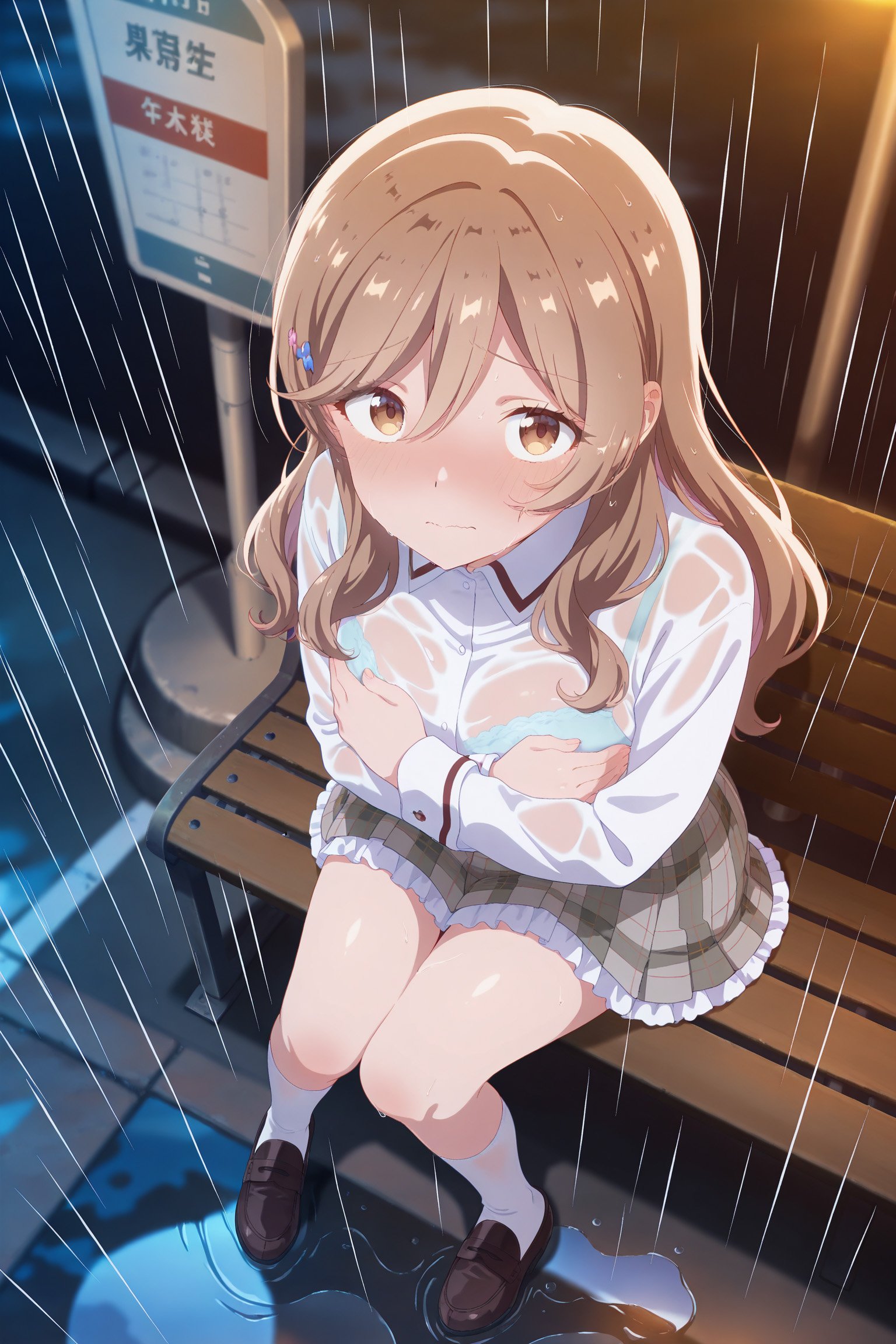 AI Generated Anime Girl - Ajisai Sena&Renako Amaori：学生装浴室露穴 207P