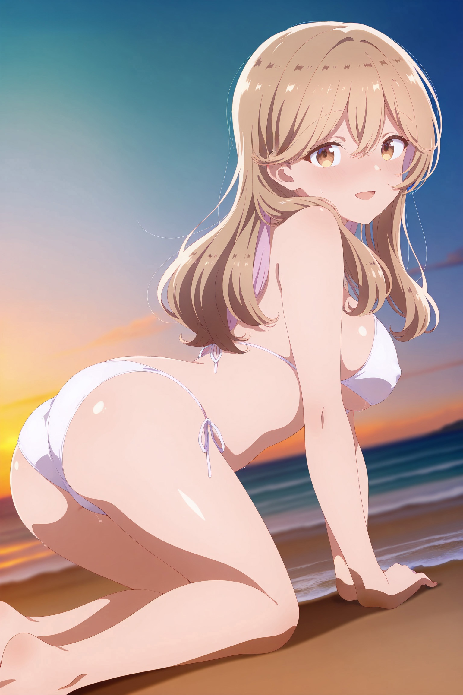 AI Generated Anime Girl - Ajisai Sena&Renako Amaori：学生装浴室露穴 207P