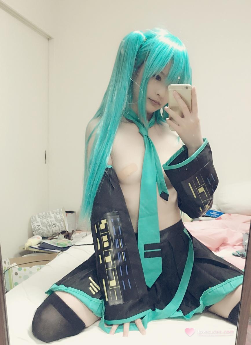 [cosplay] 習呆呆 - 初音未来：青緑のツインテール、露点、黒ストッキングの誘惑 31P2V