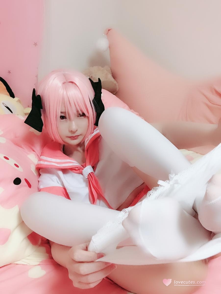 [cosplay] 习呆呆 - FGO阿斯托尔福：粉色水手服露點美腿寫真 47P