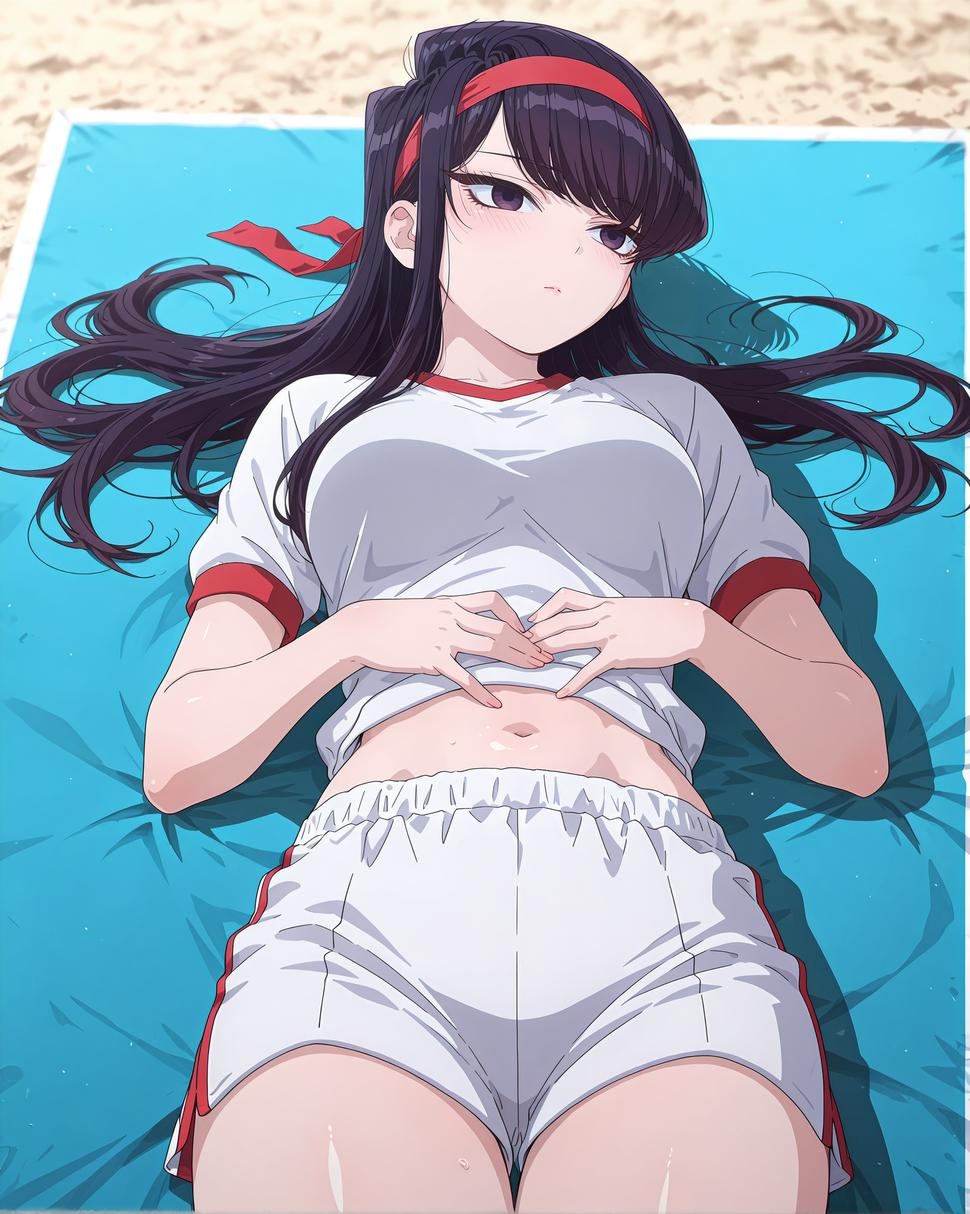 AI สร้างสรรค์ Anime Girl - Komi Shouko：ผมดำ ภาพในห้องส่วนตัว โชว์ช่องคลอด 30P