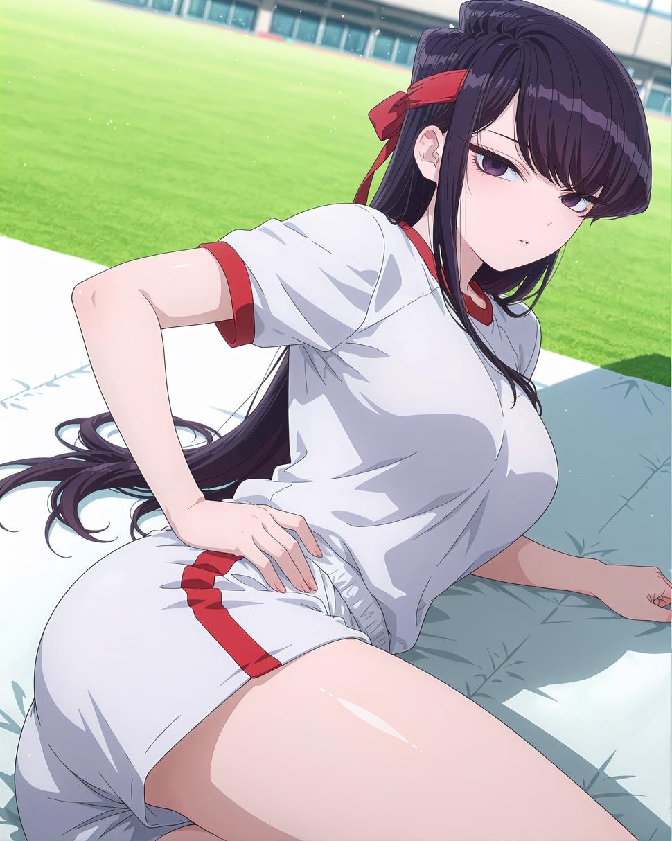 AI สร้างสรรค์ Anime Girl - Komi Shouko：ผมดำ ภาพในห้องส่วนตัว โชว์ช่องคลอด 30P