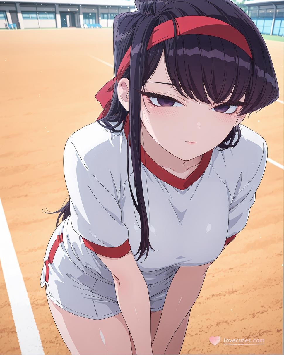 AI Generated Anime Girl - Komi Shouko: Black-Haired Private Room with Exposed Vagina 30P