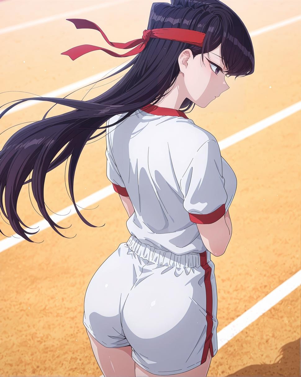 AI Generated Anime Girl - Komi Shouko: Black-Haired Private Room with Exposed Vagina 30P