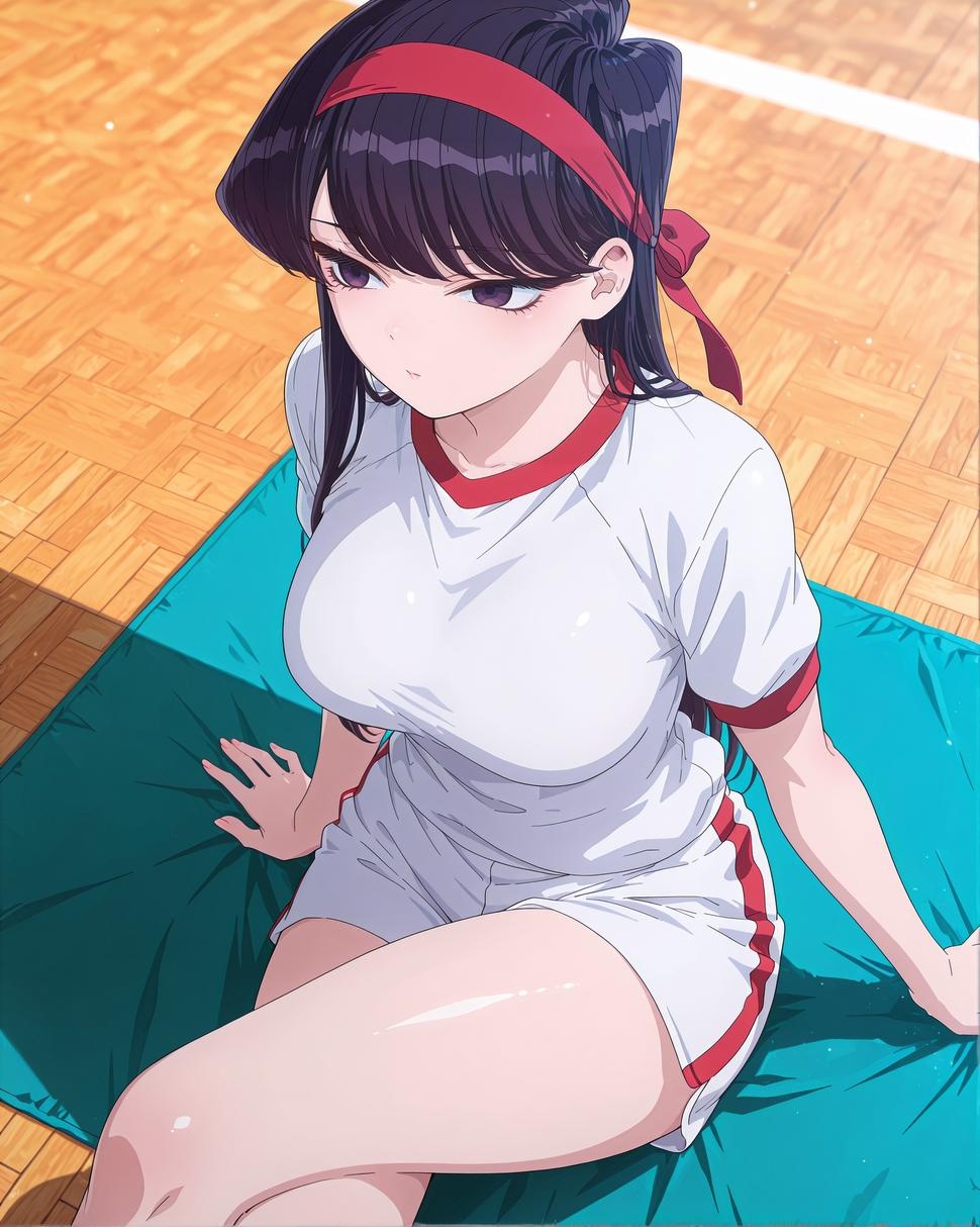 AI Generated Anime Girl - Komi Shouko: Black-Haired Private Room with Exposed Vagina 30P