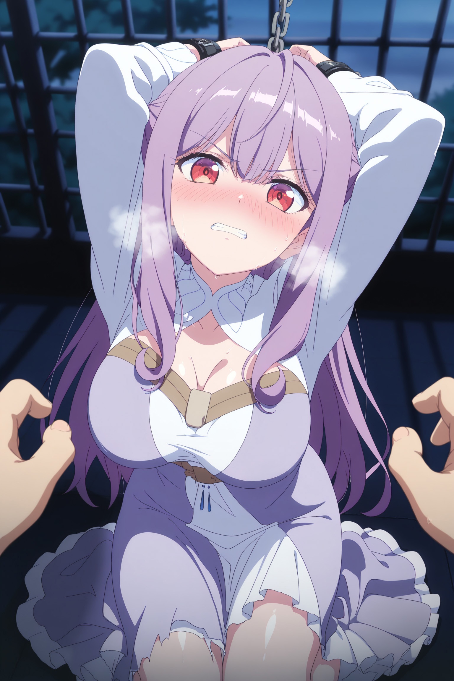 AI Generated Anime Girl - Saint Mia：ชุดเมดถ่ายบนเตียง露穴 314P