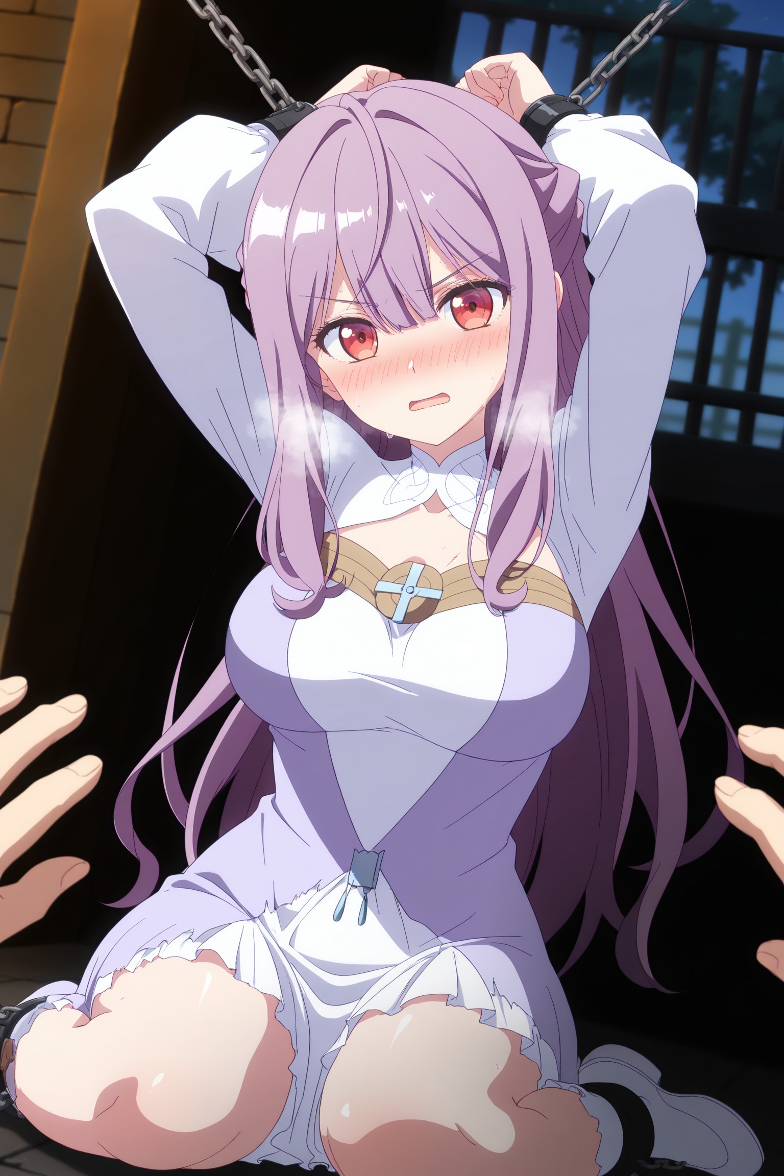 AI Generated Anime Girl - Saint Mia：ชุดเมดถ่ายบนเตียง露穴 314P