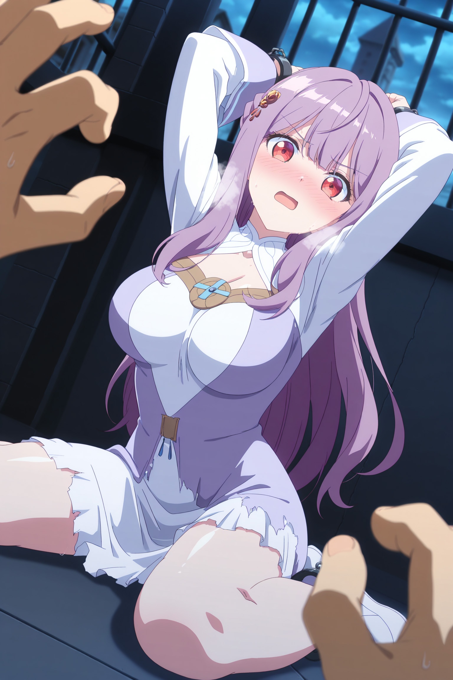 AI Generated Anime Girl - Saint Mia：ชุดเมดถ่ายบนเตียง露穴 314P
