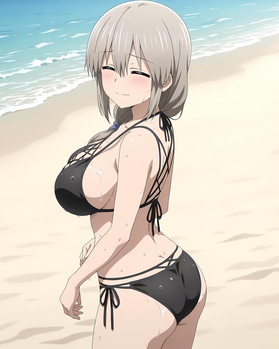 AI 生成動漫女孩 - Uzaki-chan：泳裝比基尼露穴 70P