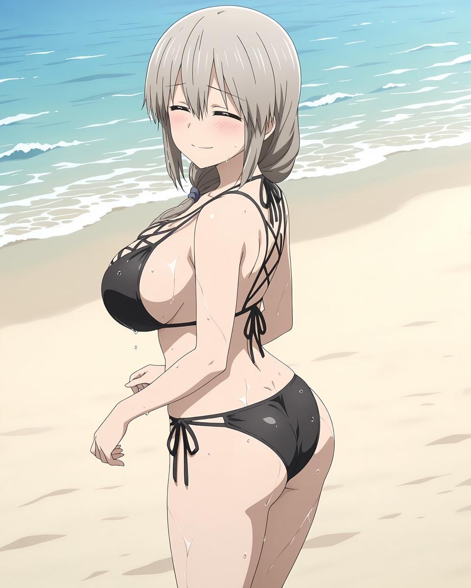 AI 生成動漫女孩 - Uzaki-chan：泳裝比基尼露穴 70P
