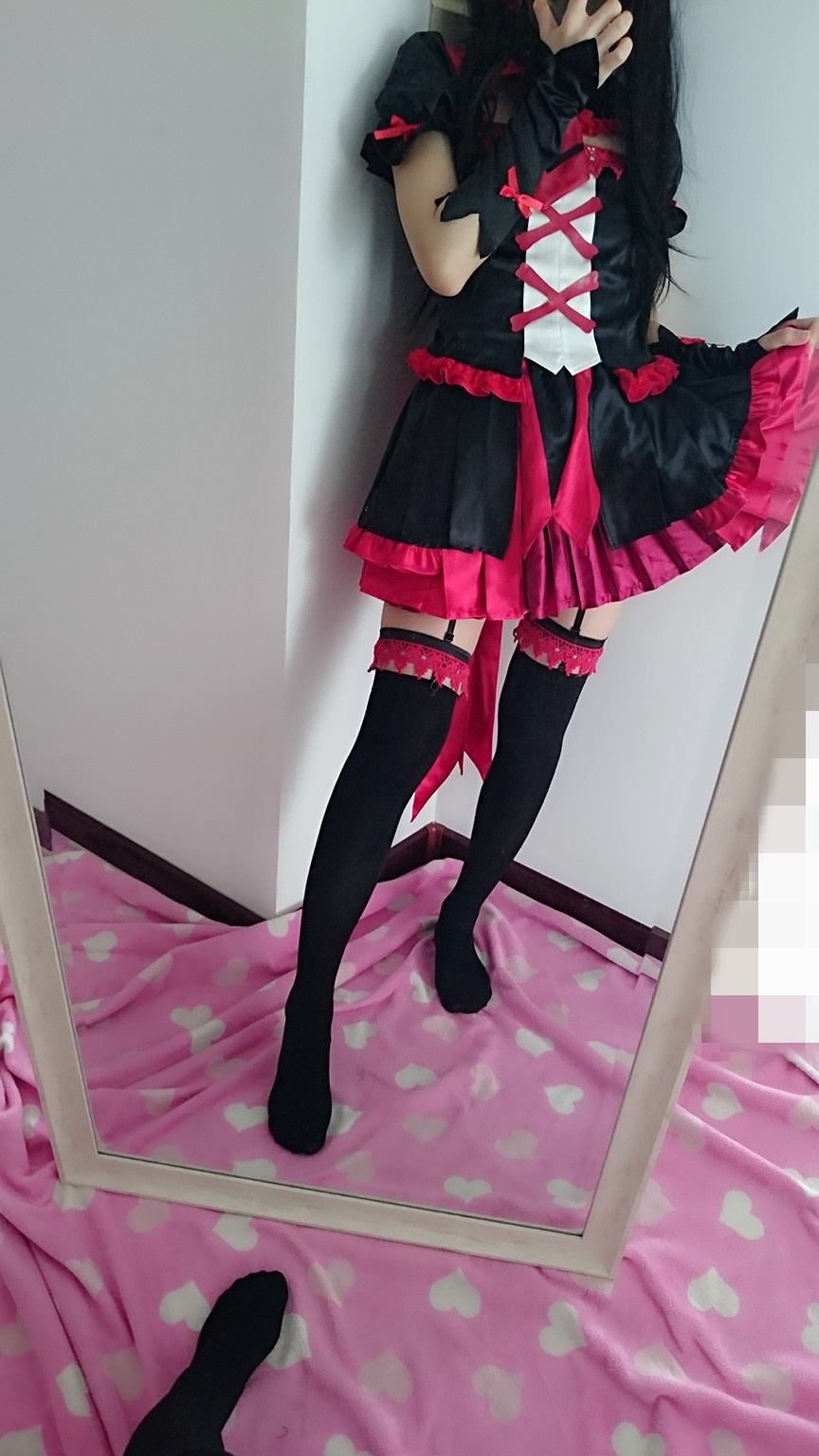 [cosplay] 习呆呆 - ロリータ・マーキュリー：ゴシック黒タイツ露点再現 29P