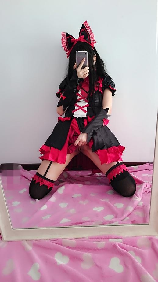[cosplay] 习呆呆 - 萝莉麦丘利：哥特黑丝露点还原 29P