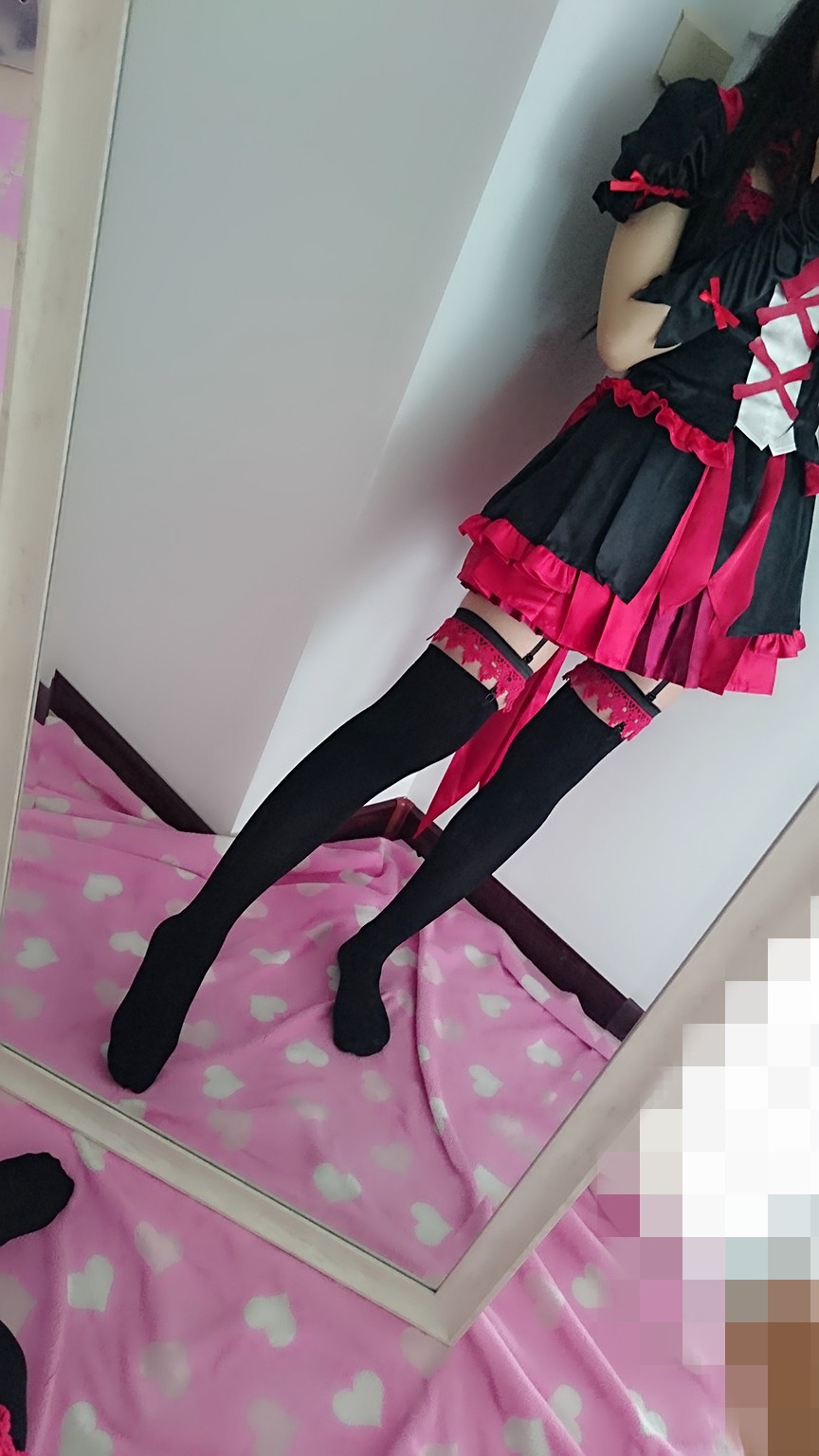 [cosplay] 习呆呆 - ロリータ・マーキュリー：ゴシック黒タイツ露点再現 29P