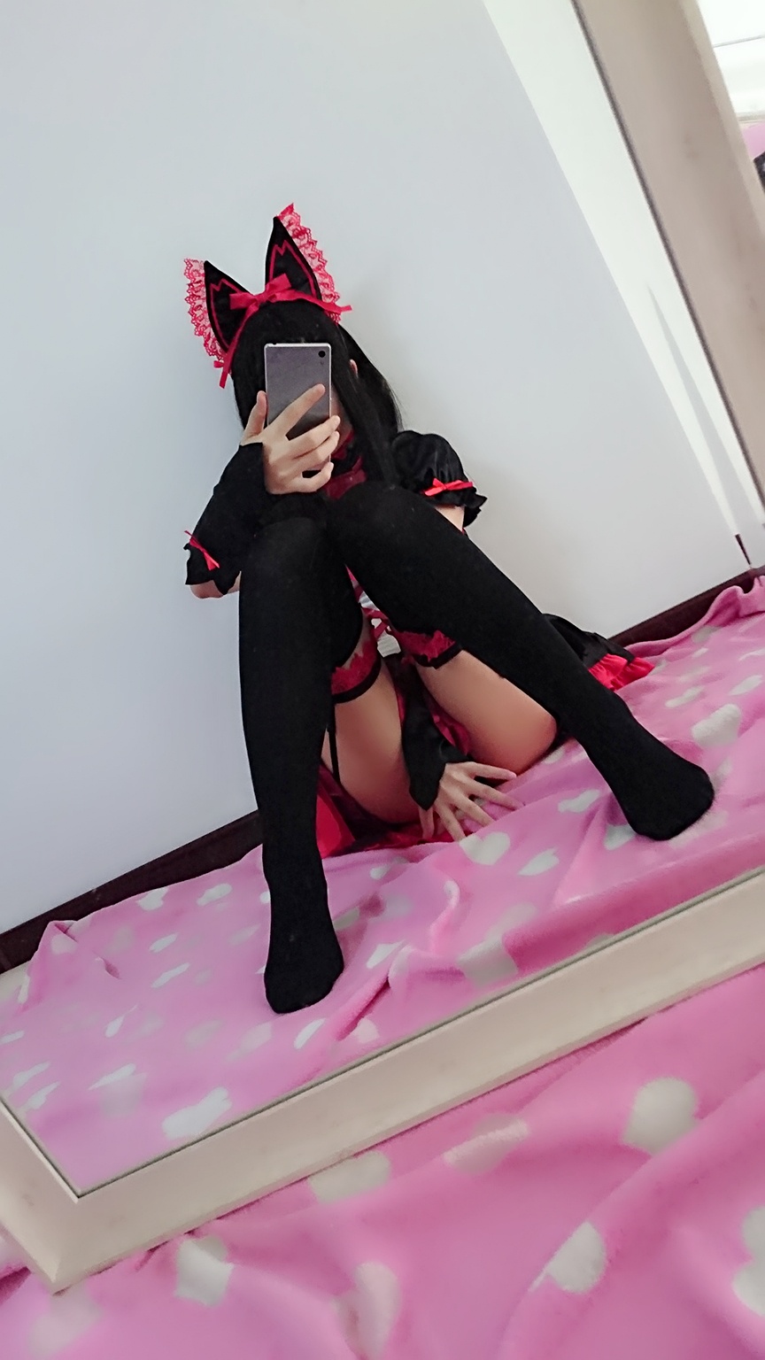 [cosplay] 习呆呆 - ロリータ・マーキュリー：ゴシック黒タイツ露点再現 29P