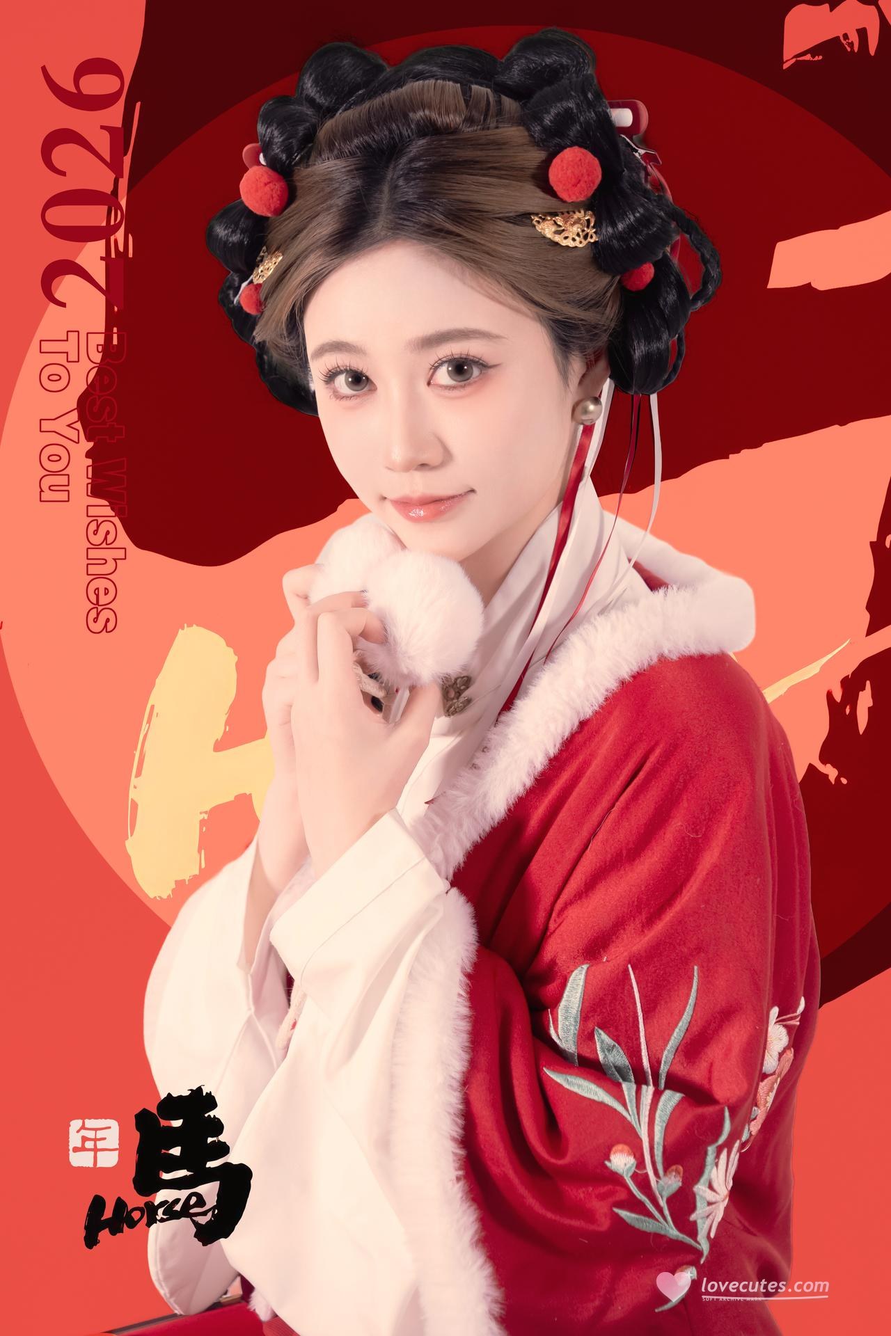 [私房] 年年Nnian - 2026元宵节：红色汉服节日棚拍 大尺度私房 82P