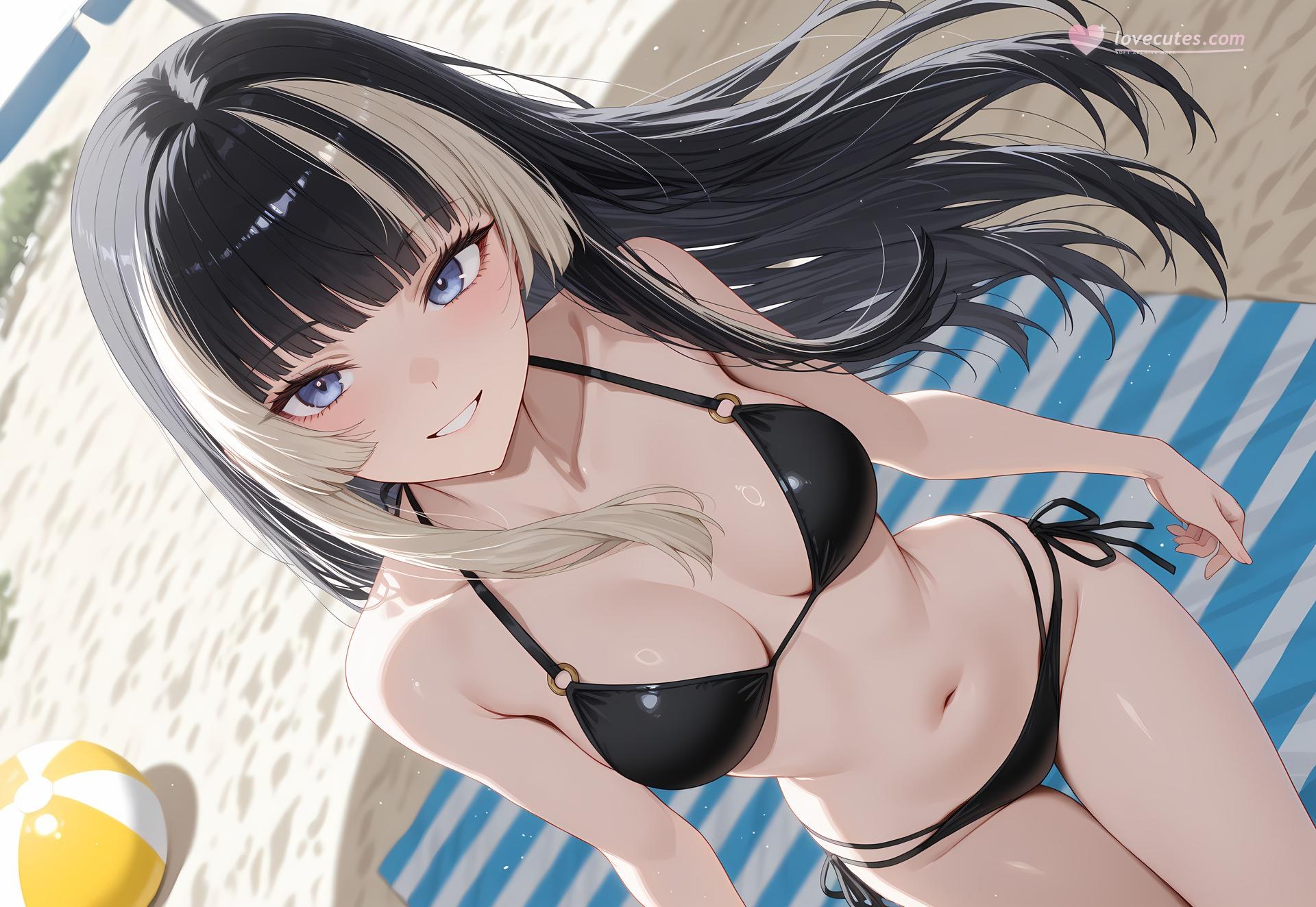 AI Generated Anime Girl - 儒乌风亭螺钿：泳装比基尼露穴 188P