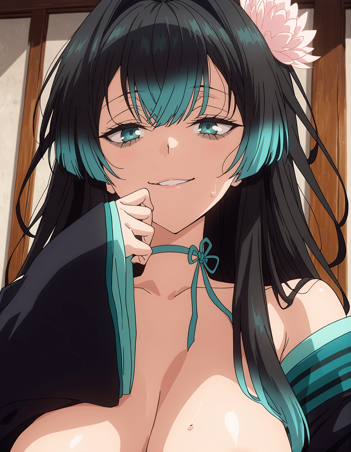 AI Porn - 卡米拉黑髮私房 AI 裸圖圖庫 50P