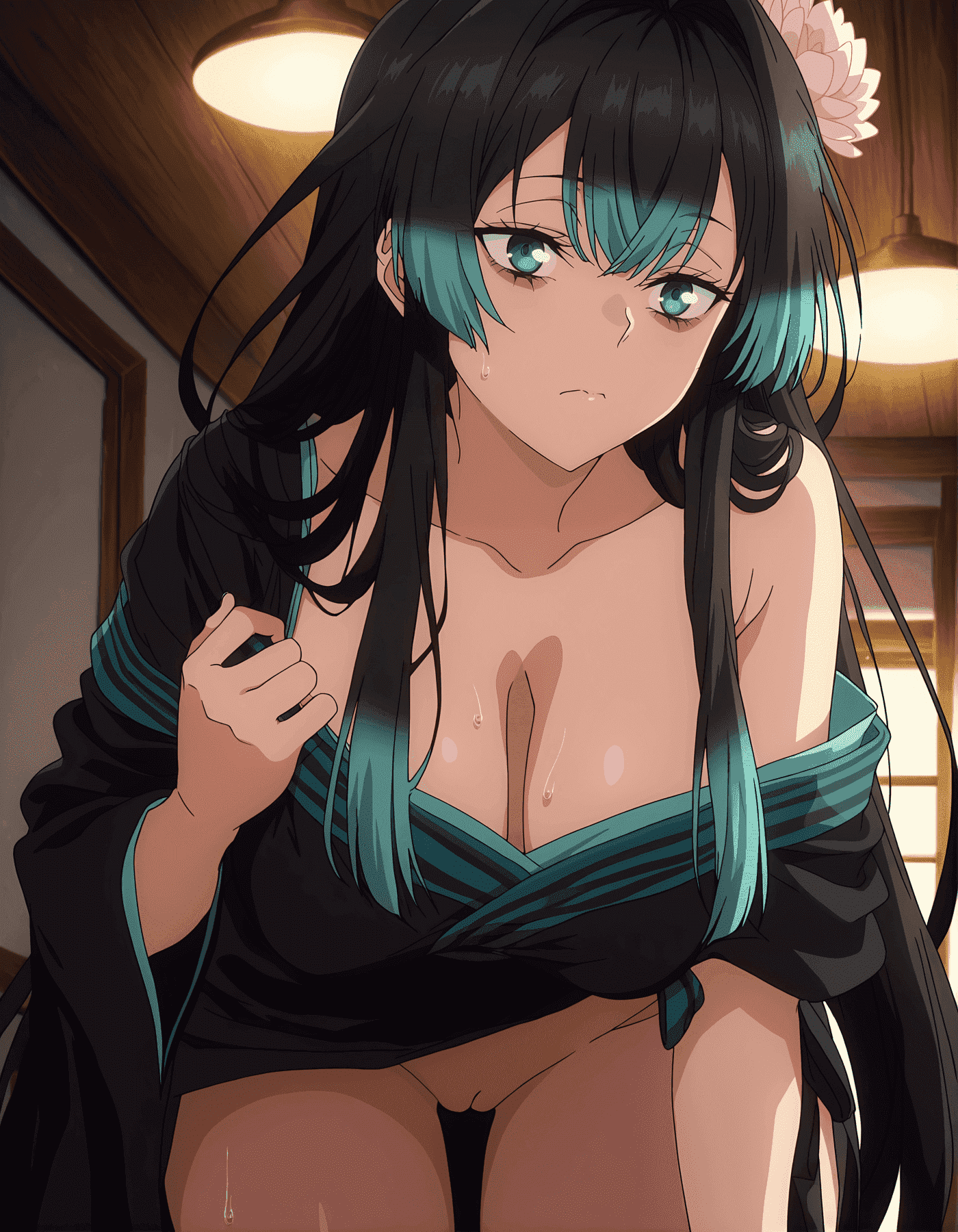 AI Porn - 卡米拉黑髮私房 AI 裸圖圖庫 50P