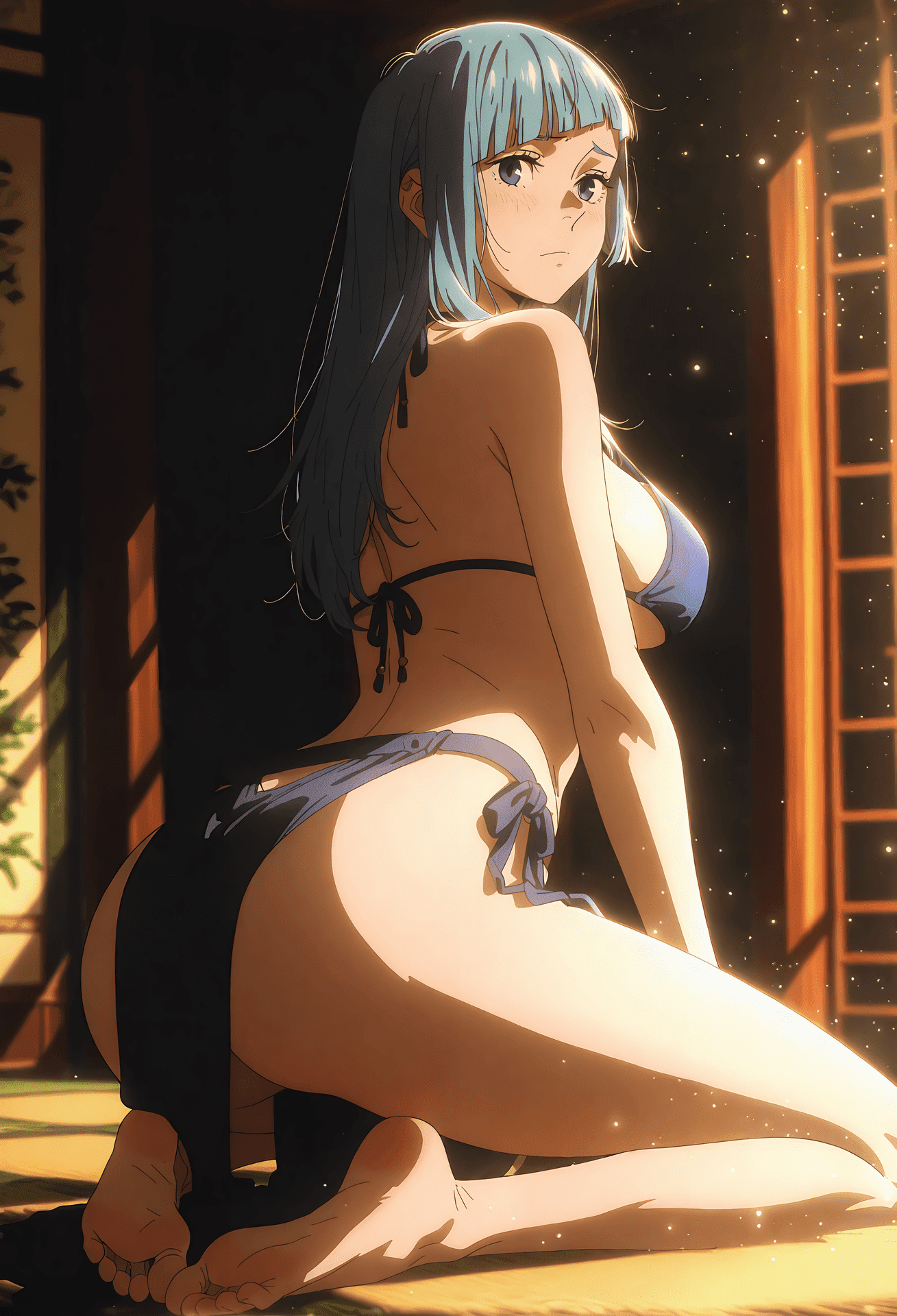 AI Generated Anime Girl - 咒术回战 三轮霞：ชุดรัดรูป โชว์จุดซ่อนเร้น 33P
