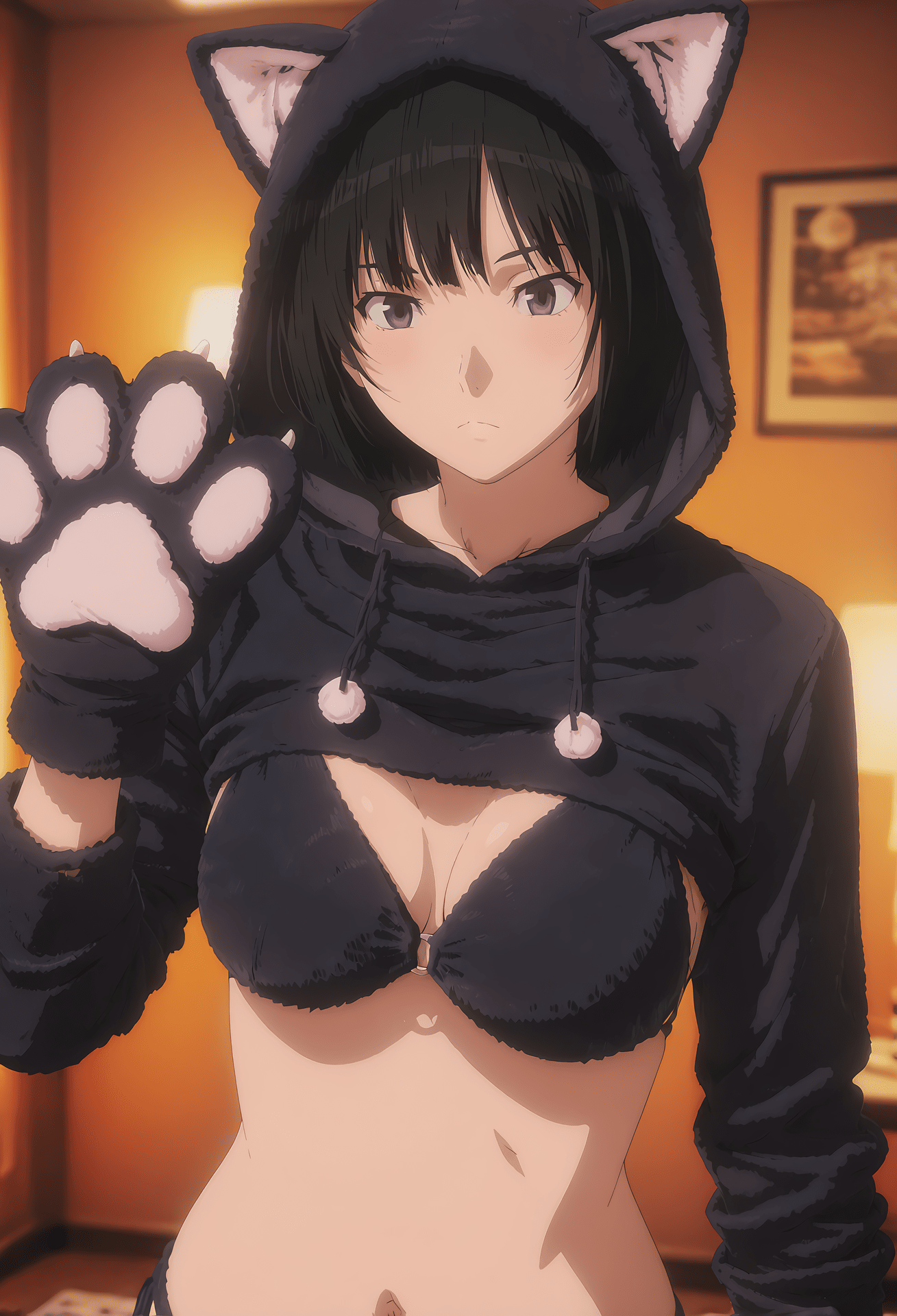 AI 生成 Anime Girl - 聖誕之吻 七咲逢：緊身衣泳裝浴室露穴 30P