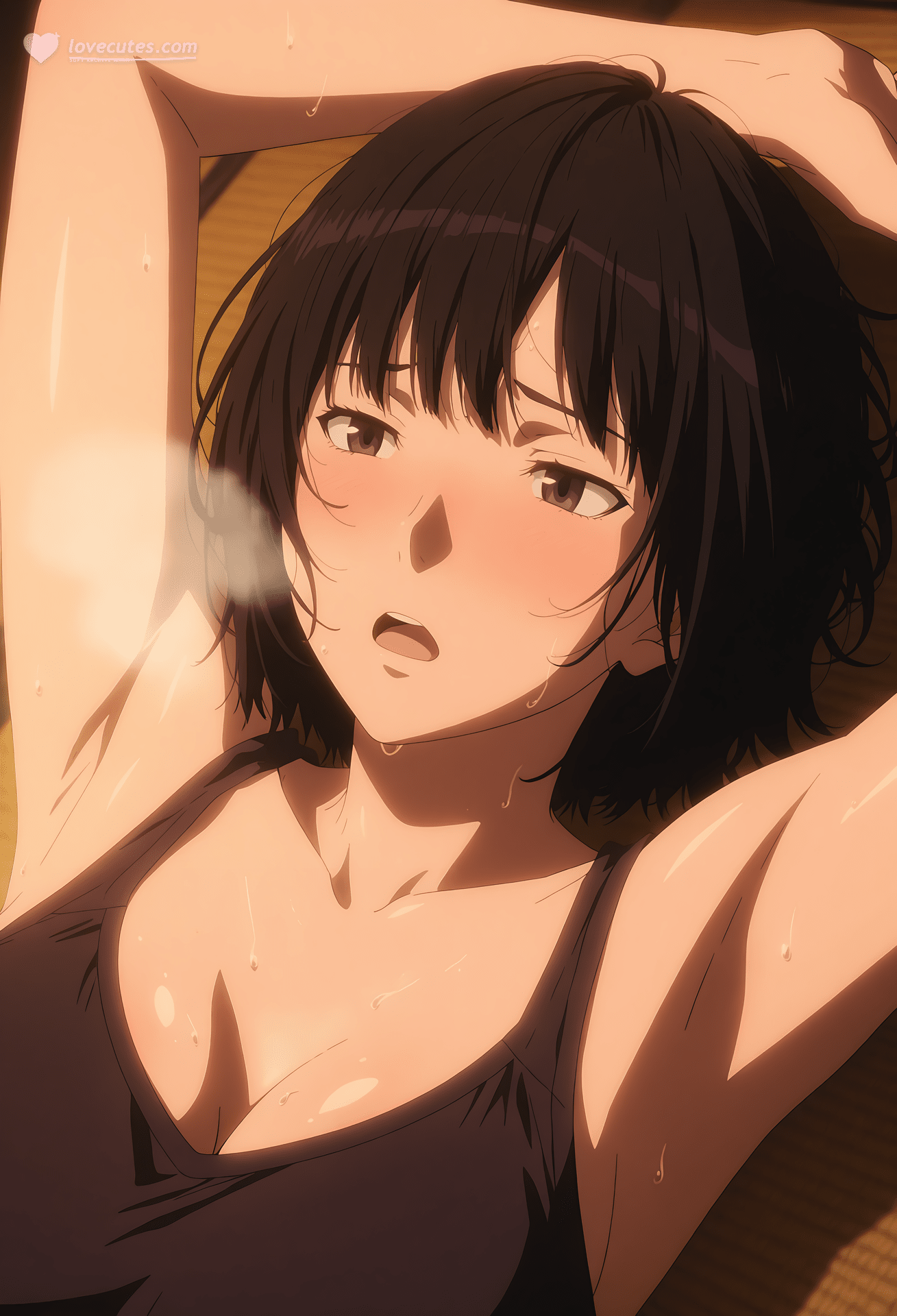AI Generated Anime Girl - 圣诞之吻 七咲逢：紧身衣泳装浴室露穴 30P