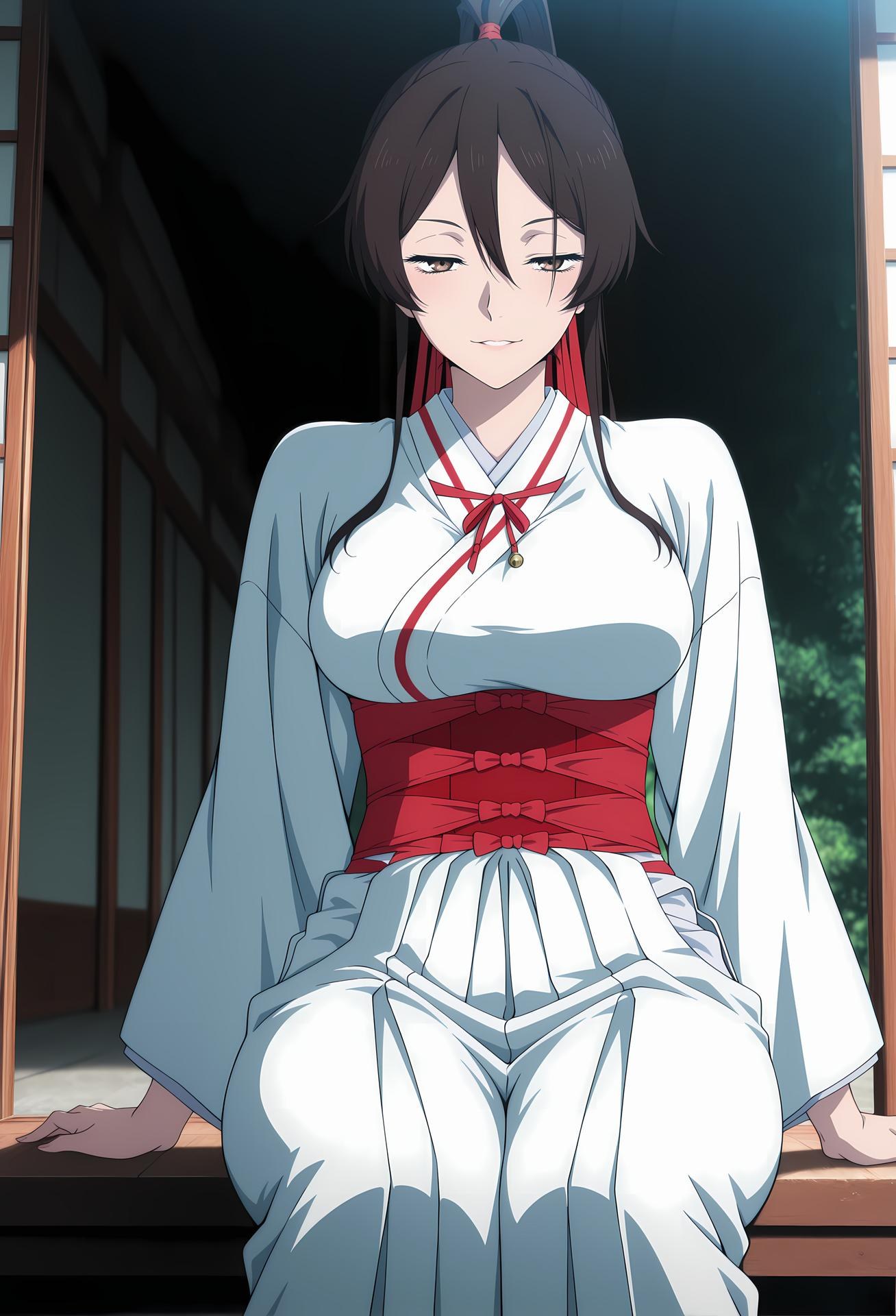 AI Generated Anime Girl - 地狱乐 山田浅卫门佐切：ชุดรัดรูป ภาพส่วนตัว โชว์ร่อง 121P