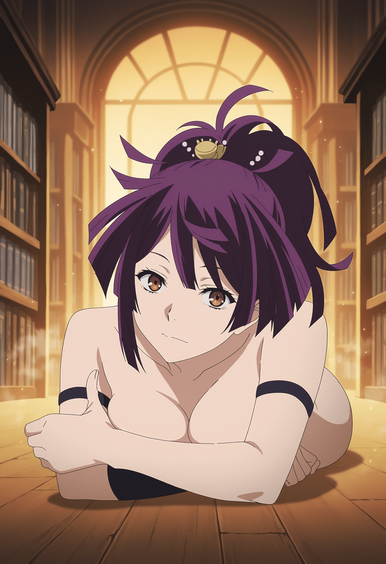 AI Generated Anime Girl - 地狱乐 杠：蕾丝内衣女仆装露点 102P