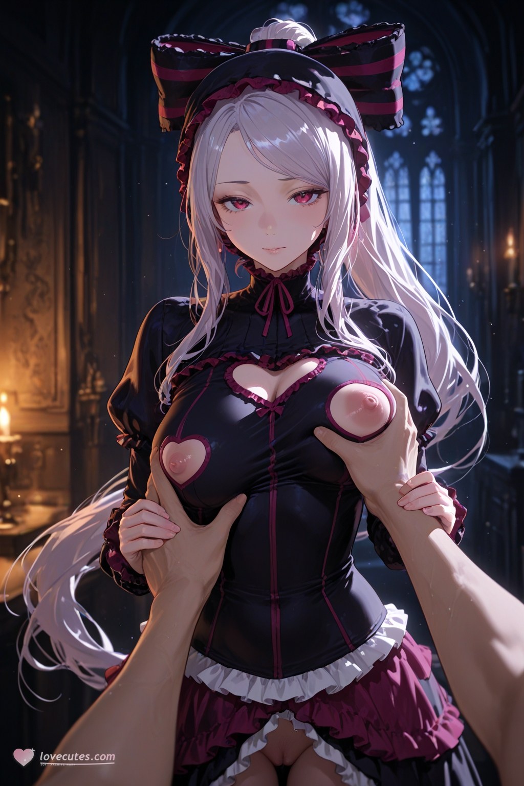 AI Generated Anime Girl - 夏提雅·布拉德弗伦：레이스 란제리 메이드복 노출 구 490P