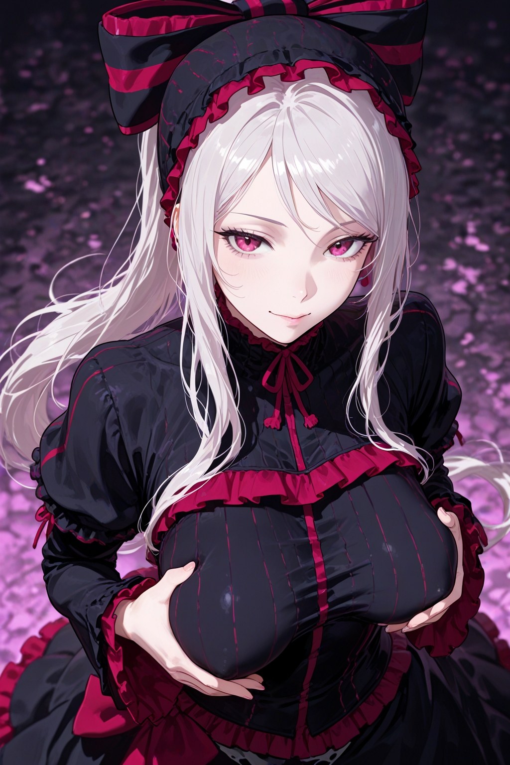 AI Generated Anime Girl - 夏提雅·布拉德弗伦：레이스 란제리 메이드복 노출 구 490P