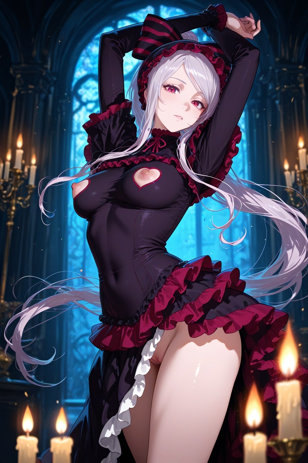 AI Generated Anime Girl - 夏提雅·布拉德弗倫：蕾絲內衣女僕裝露穴 490P